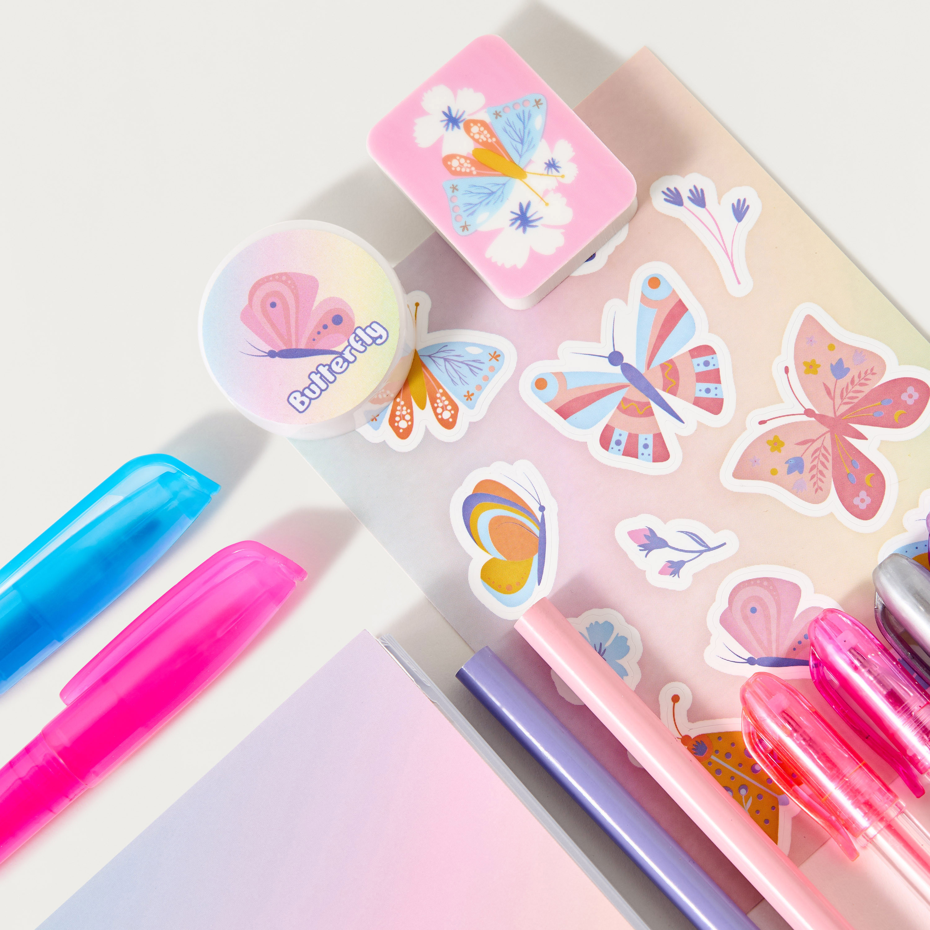 Findz Butterfly Print Stationery Set-school-stationery-sets-image-4