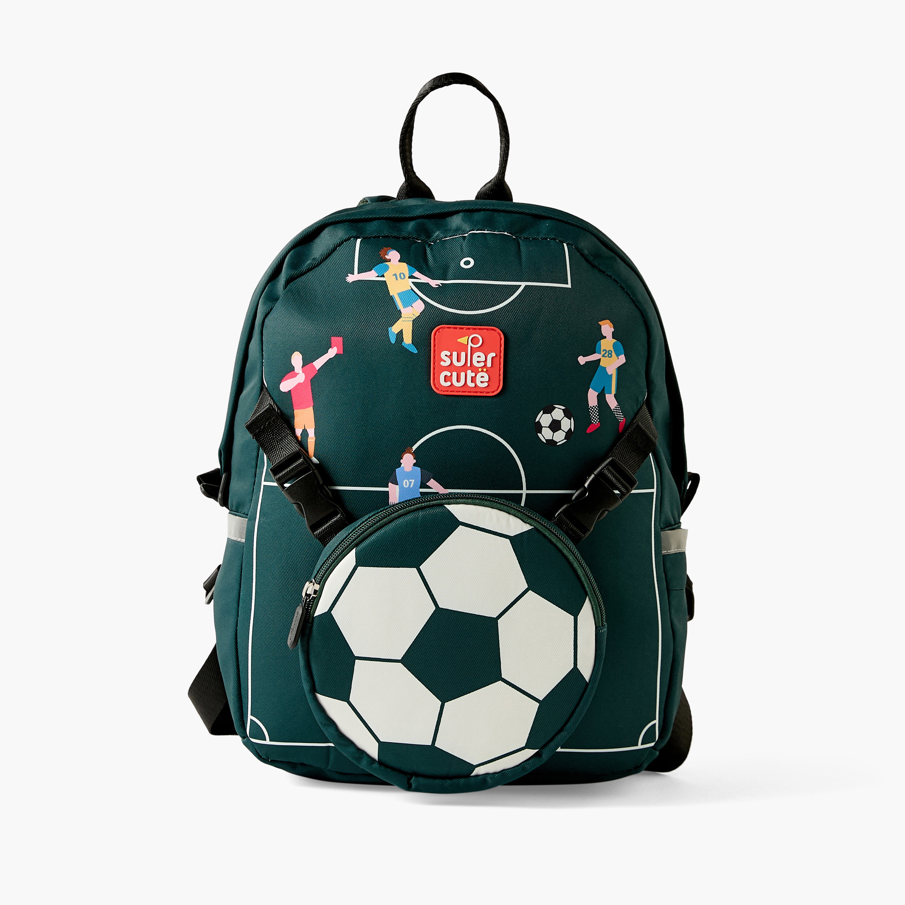 Football print fashion backpack