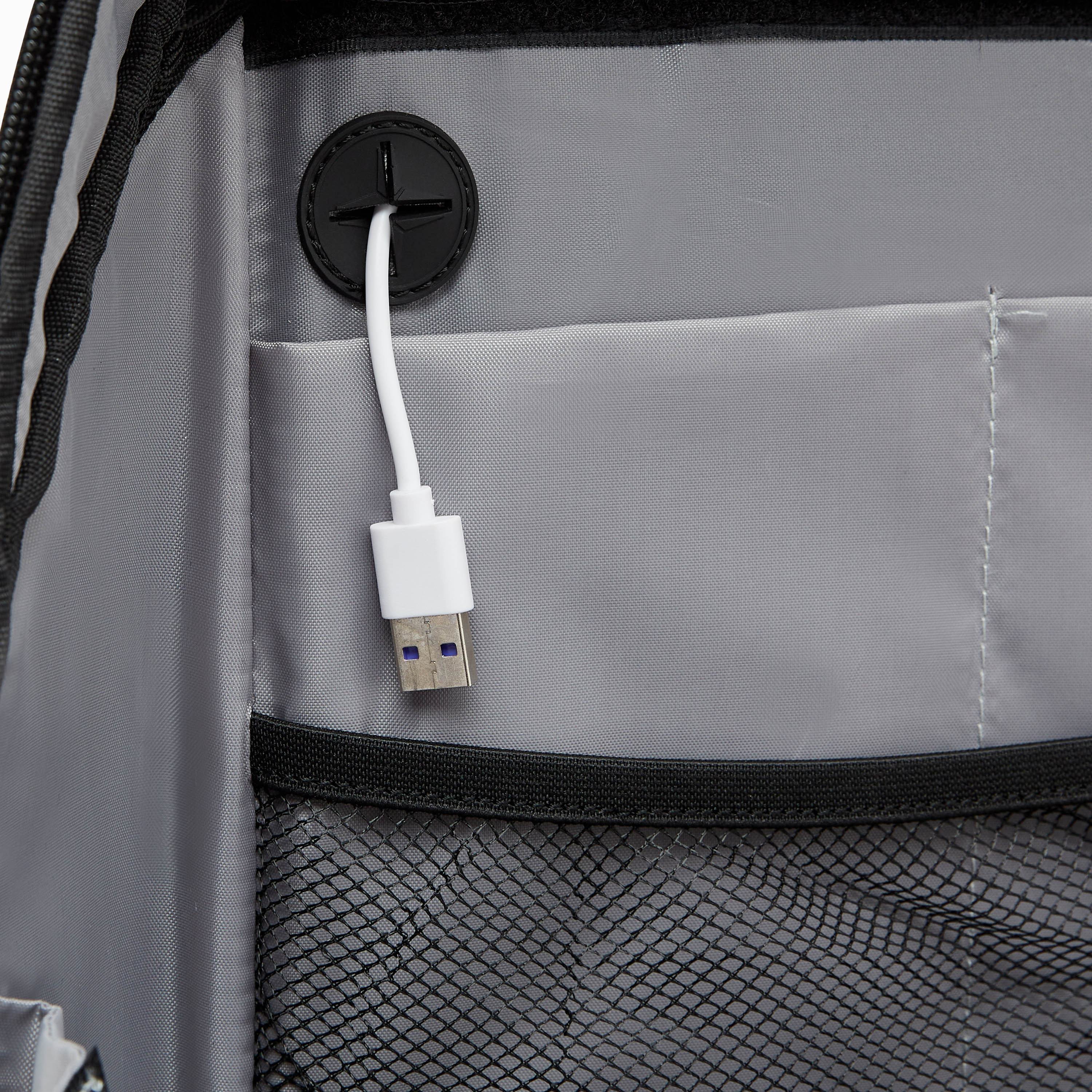 LED Backpack with Adjustable Straps and Zip Closure - 32.7x18x42 cms-men-bags-image-10