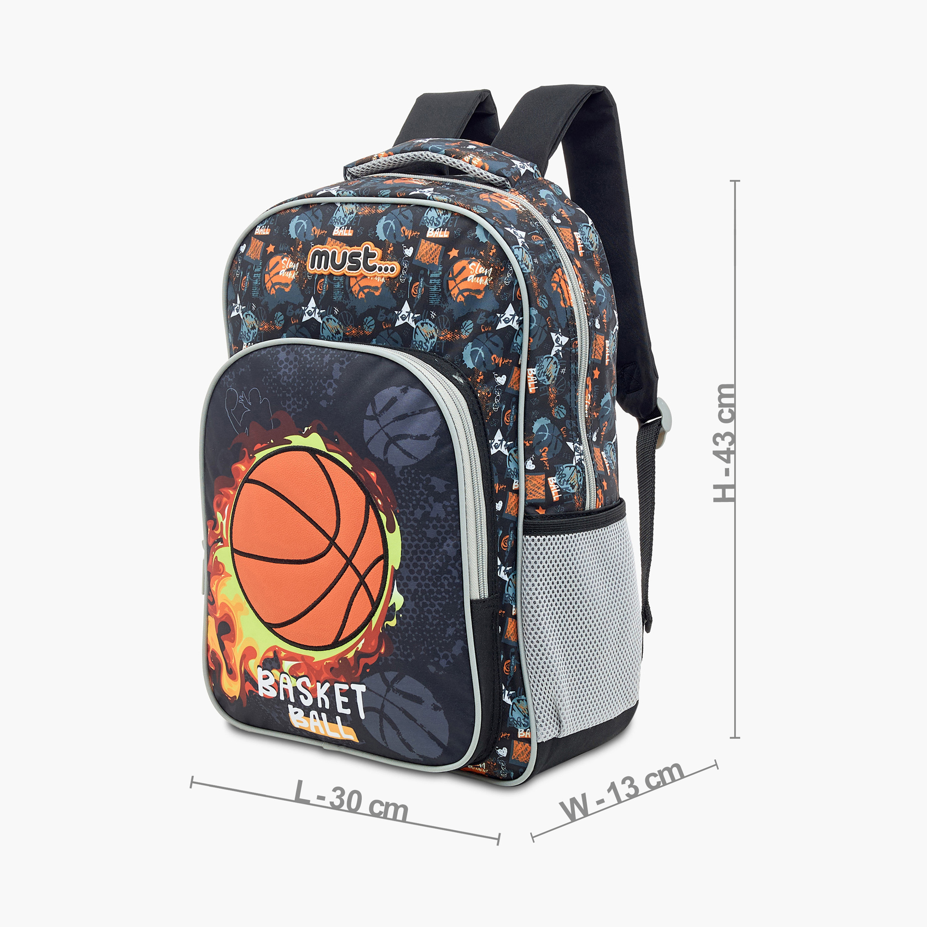 Color Basketball Backpack Buy Must 5-Piece Basketball Print 16-inch Trolley Backpack Set ...