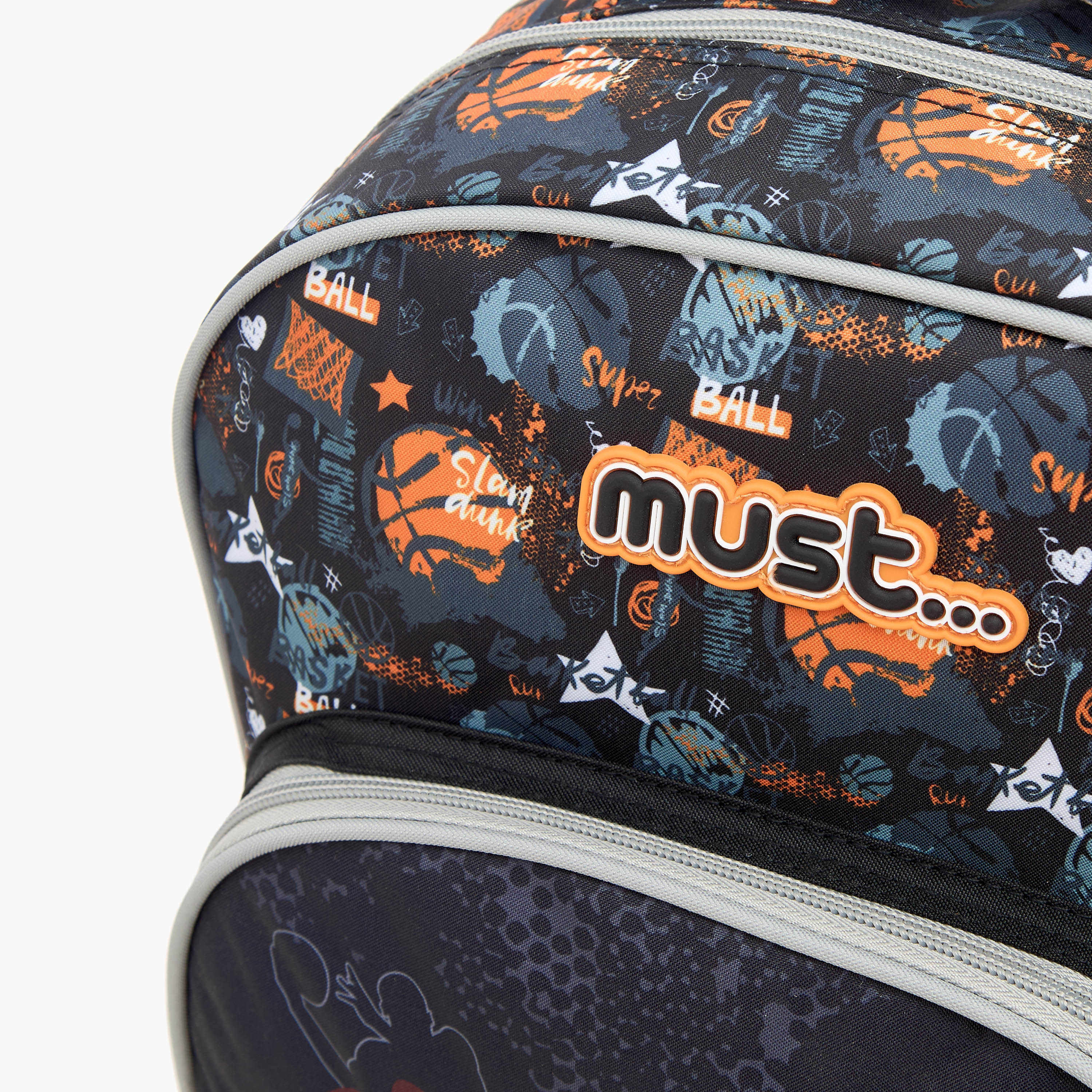 Must 5-Piece Basketball Print 16-inch Trolley Backpack Set - 43x30x13 cms-school-bagsandbackpacks-sets-image-7