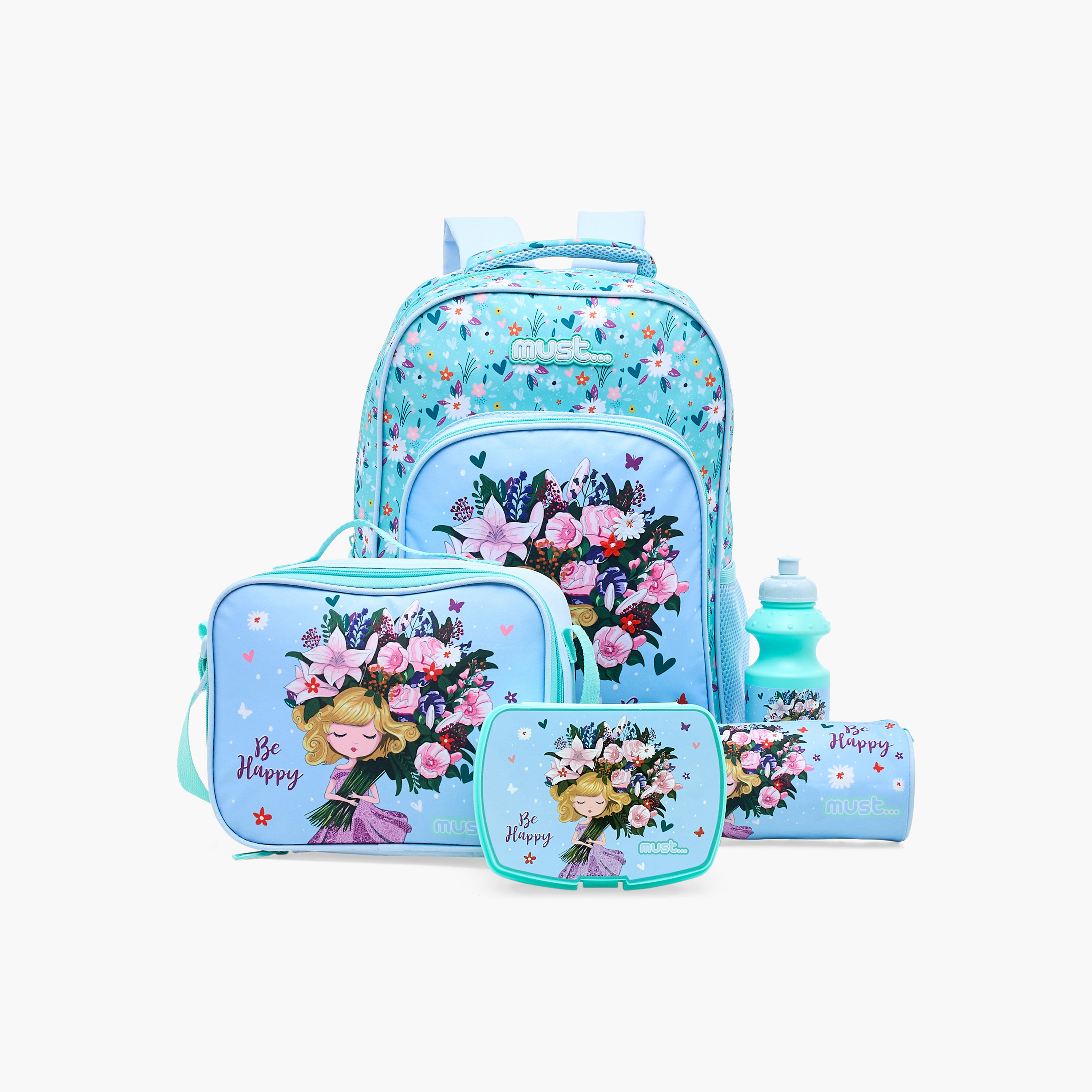 طقم شنطة ظهر 5 قطع بطبعات جرافيك من ماست - 16 بوصة-school-bagsandbackpacks-sets-image-1