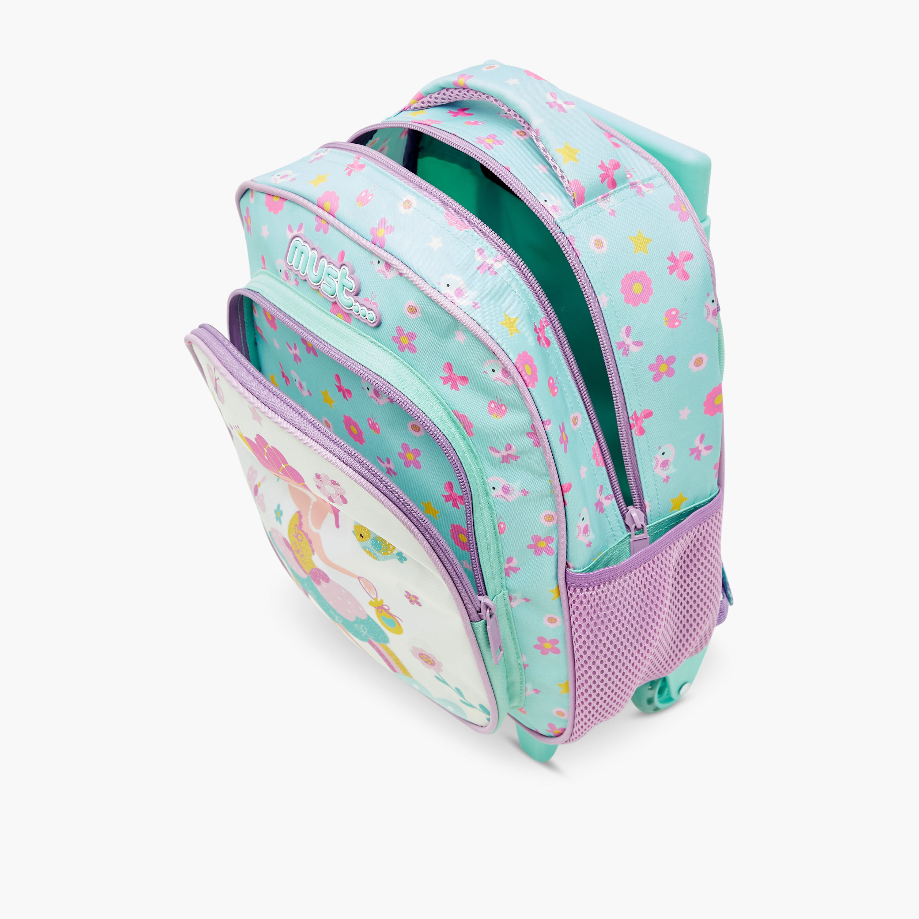 Must Printed Trolley Backpack with Lunch Bag and Pencil Case - 27X10X31 cms-school-bagsandbackpacks-trolleybags-image-9