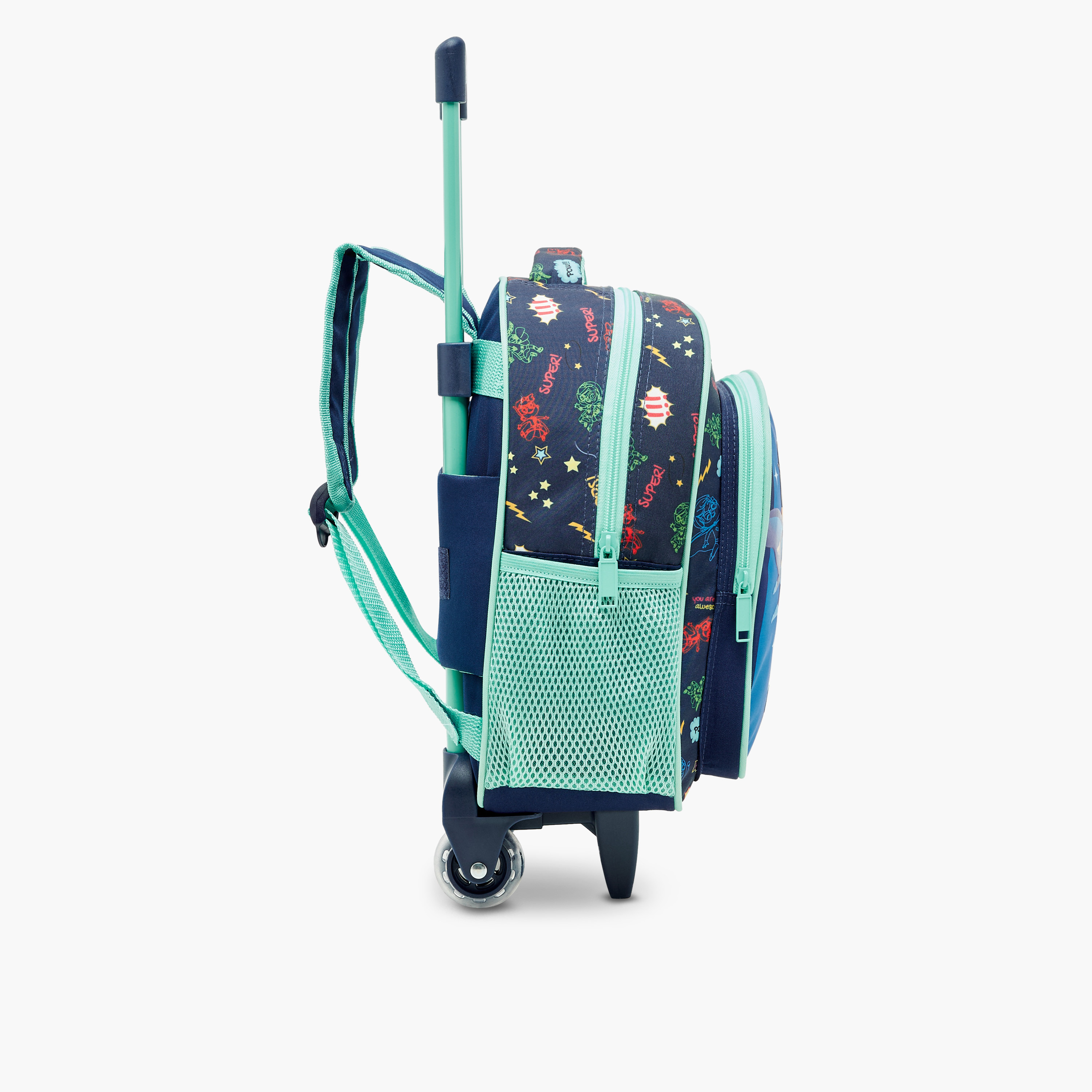Must Graphic Print Trolley Backpack with Lunch Bag and Pencil Case - 27X10X31 cms-school-bagsandbackpacks-trolleybags-image-3