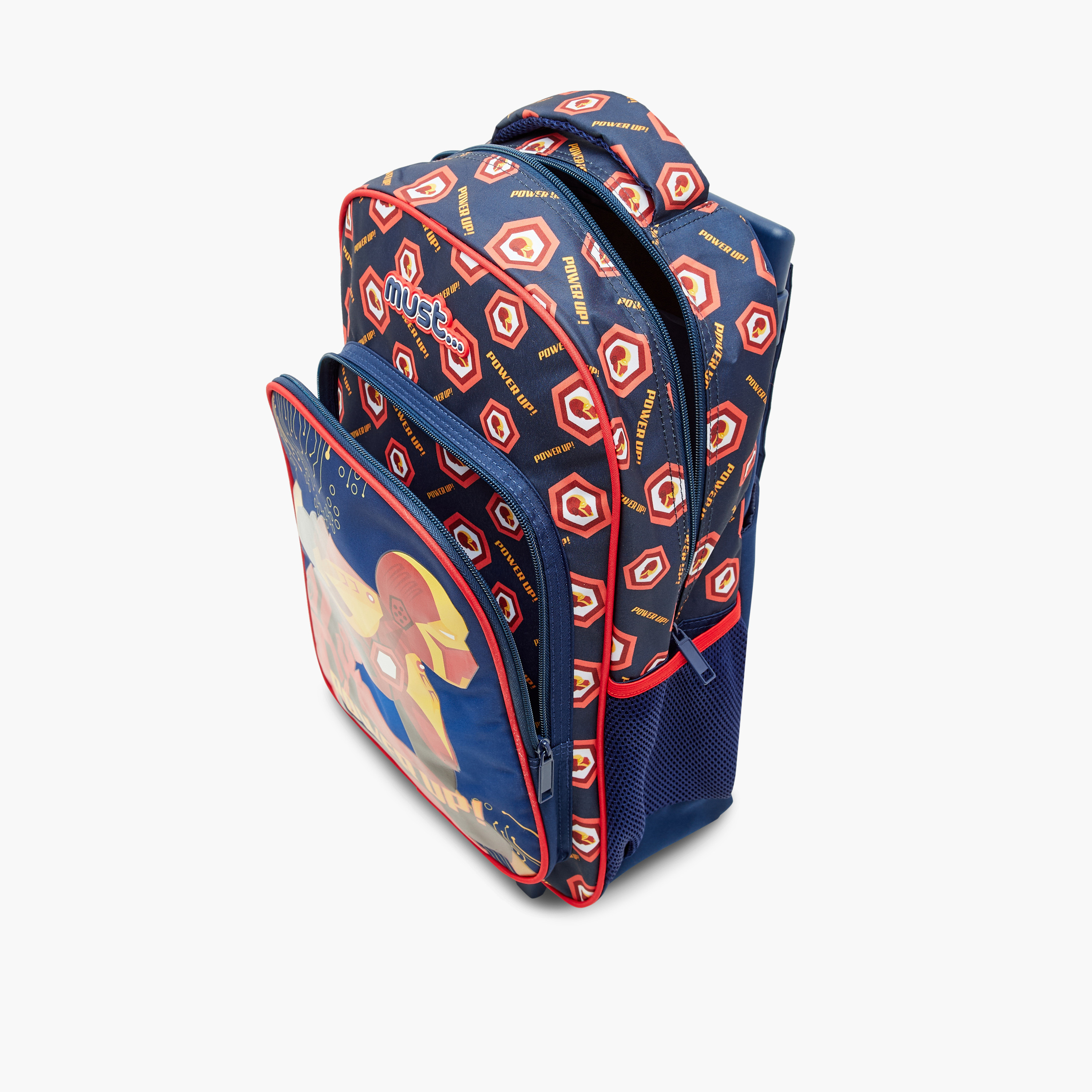 Must 5-Piece Game Print 16-inch Trolley Backpack Set - 43x30x13 cms-school-bagsandbackpacks-trolleybags-image-11