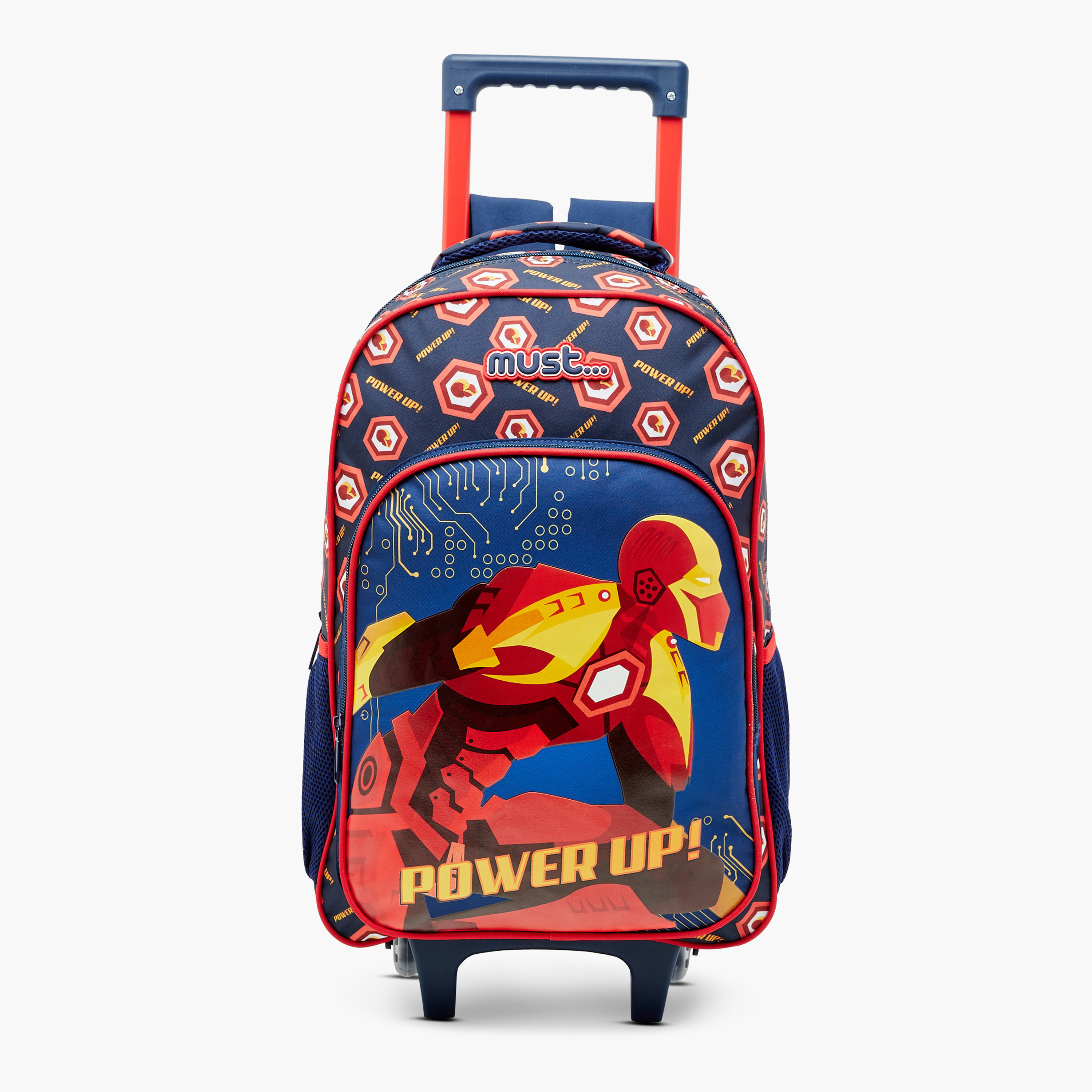 Must 5-Piece Game Print 16-inch Trolley Backpack Set - 43x30x13 cms-school-bagsandbackpacks-trolleybags-image-2
