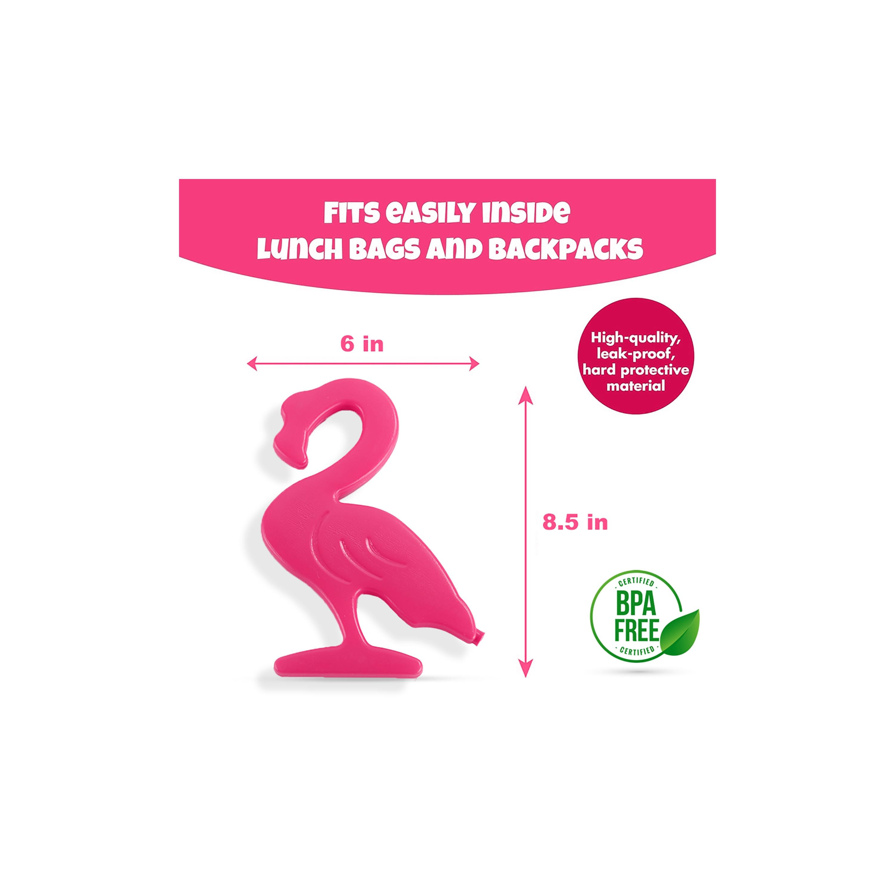 Eazy Flamingo Reusable Hard Ice Packs for Lunch bags Set of 4, Blue-school-lunchessentials-lunchbags-image-4