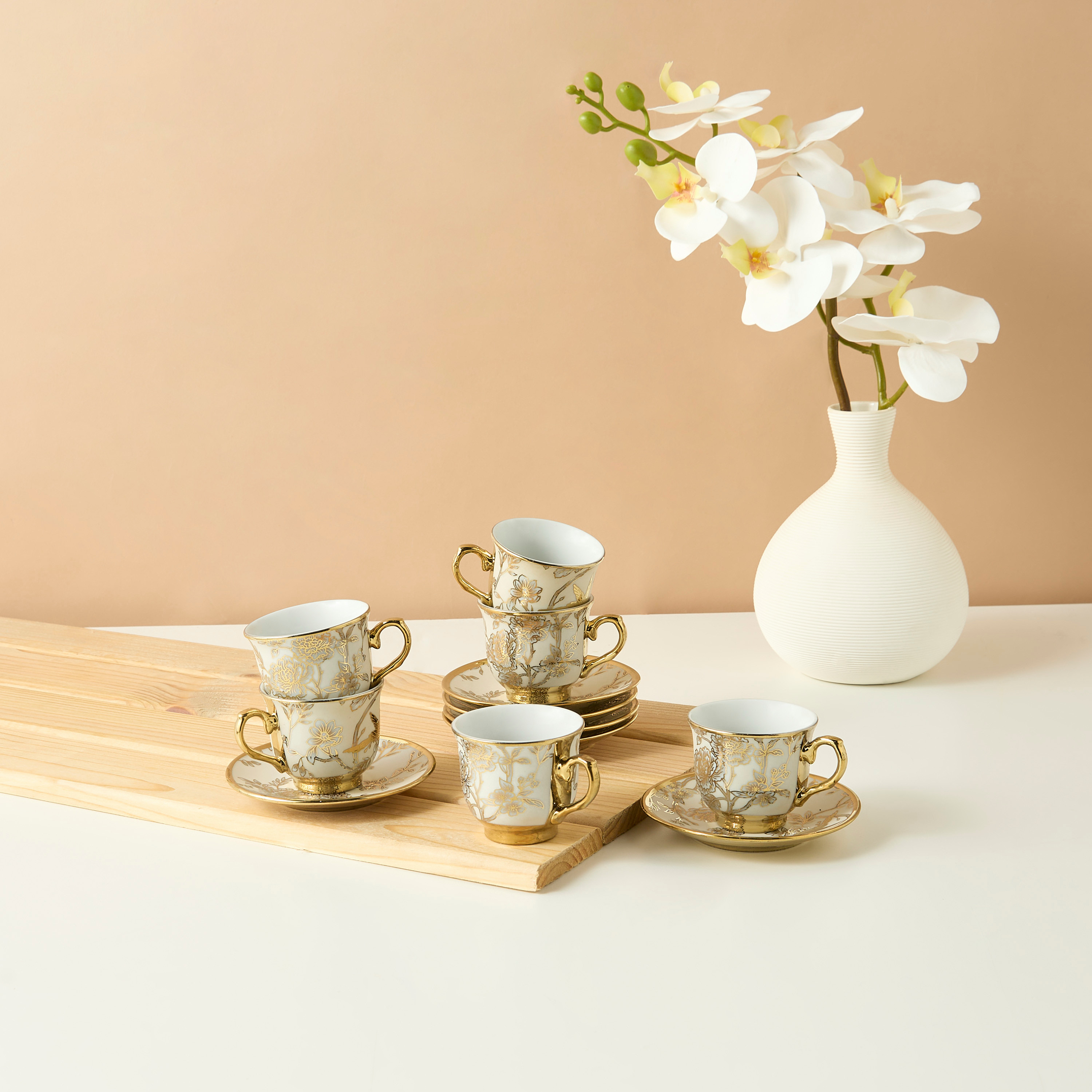Zahra 12-Piece Porcelain Coffee Set - 90 ml-household-dining-teaandcoffee-teaandcoffeesets-image-1