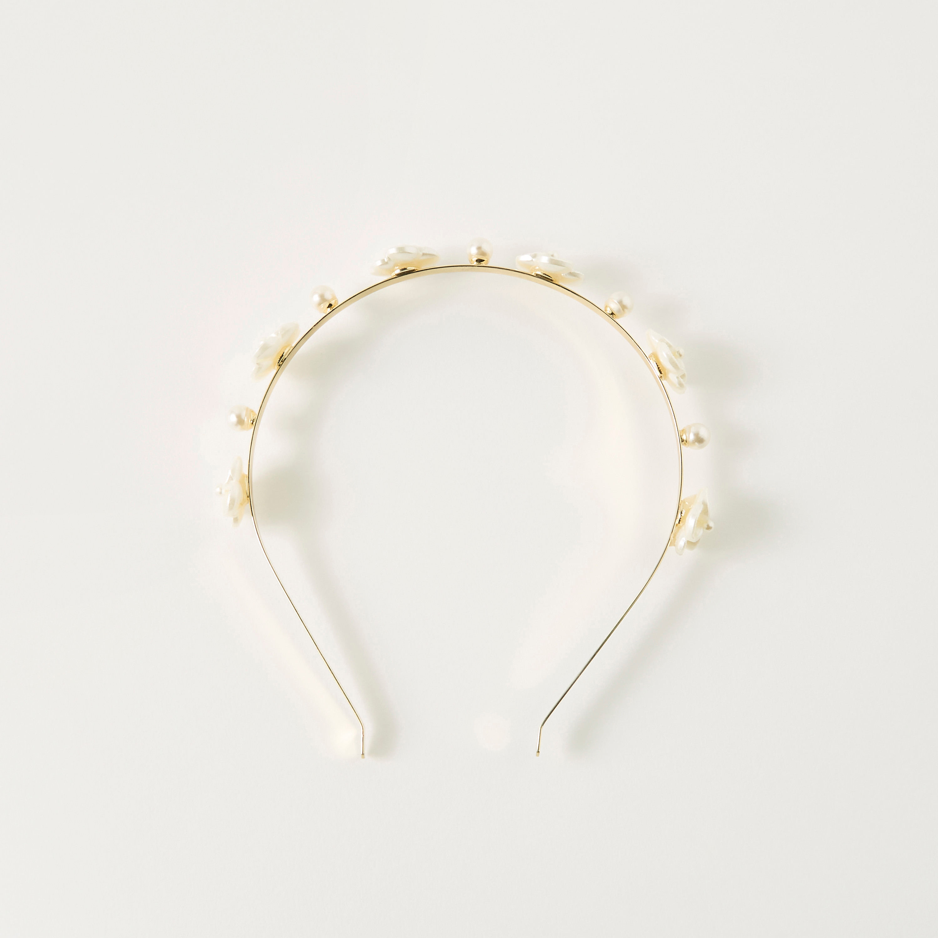 شريطة شعر بتصميم أزهار مزيّنة باللؤلؤ-women-hairaccessories-bands-image-2