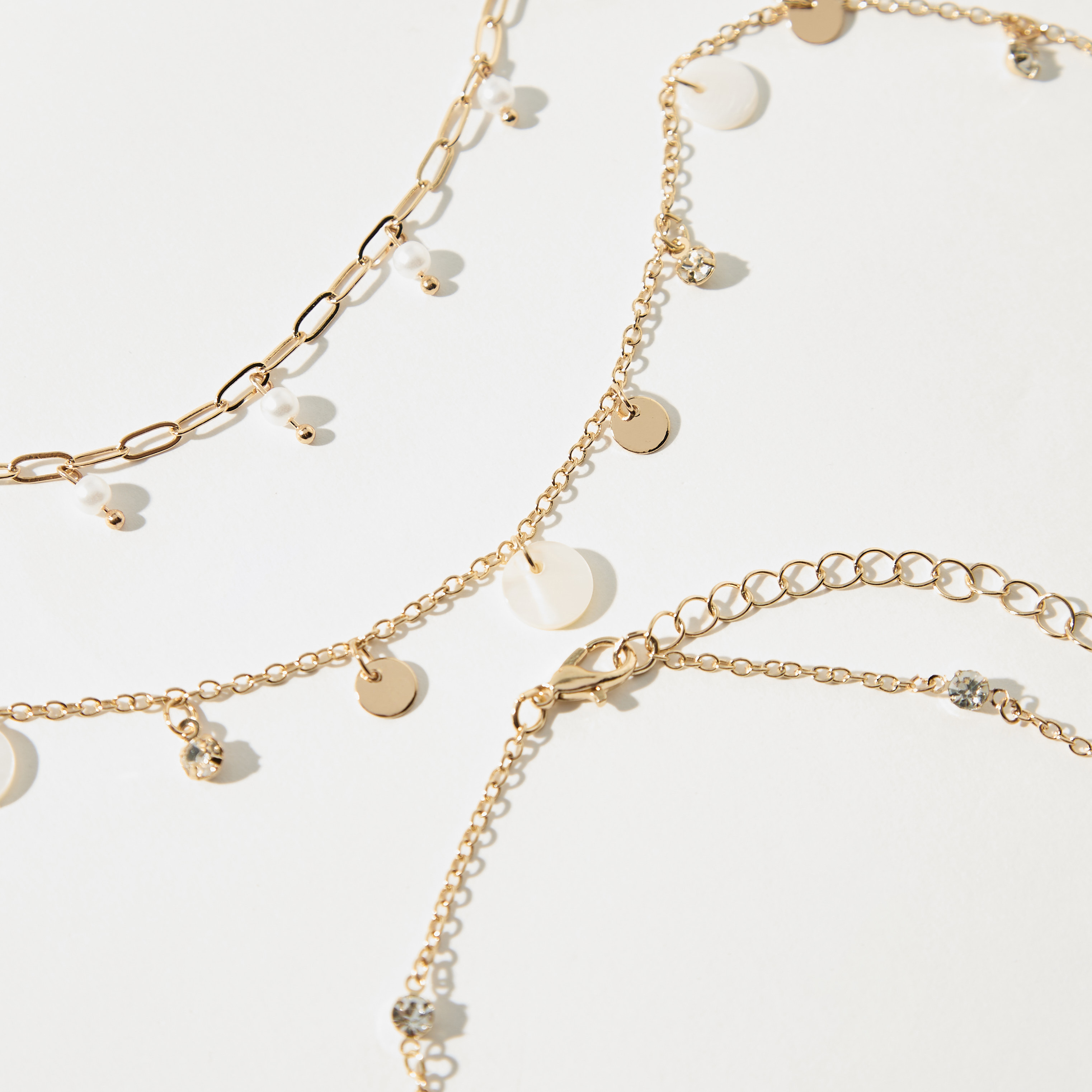 خلخال مزيّن بمشبك إغلاق - طقم من 3 قطع-women-watchesandjewellery-jewellery-anklets-image-2
