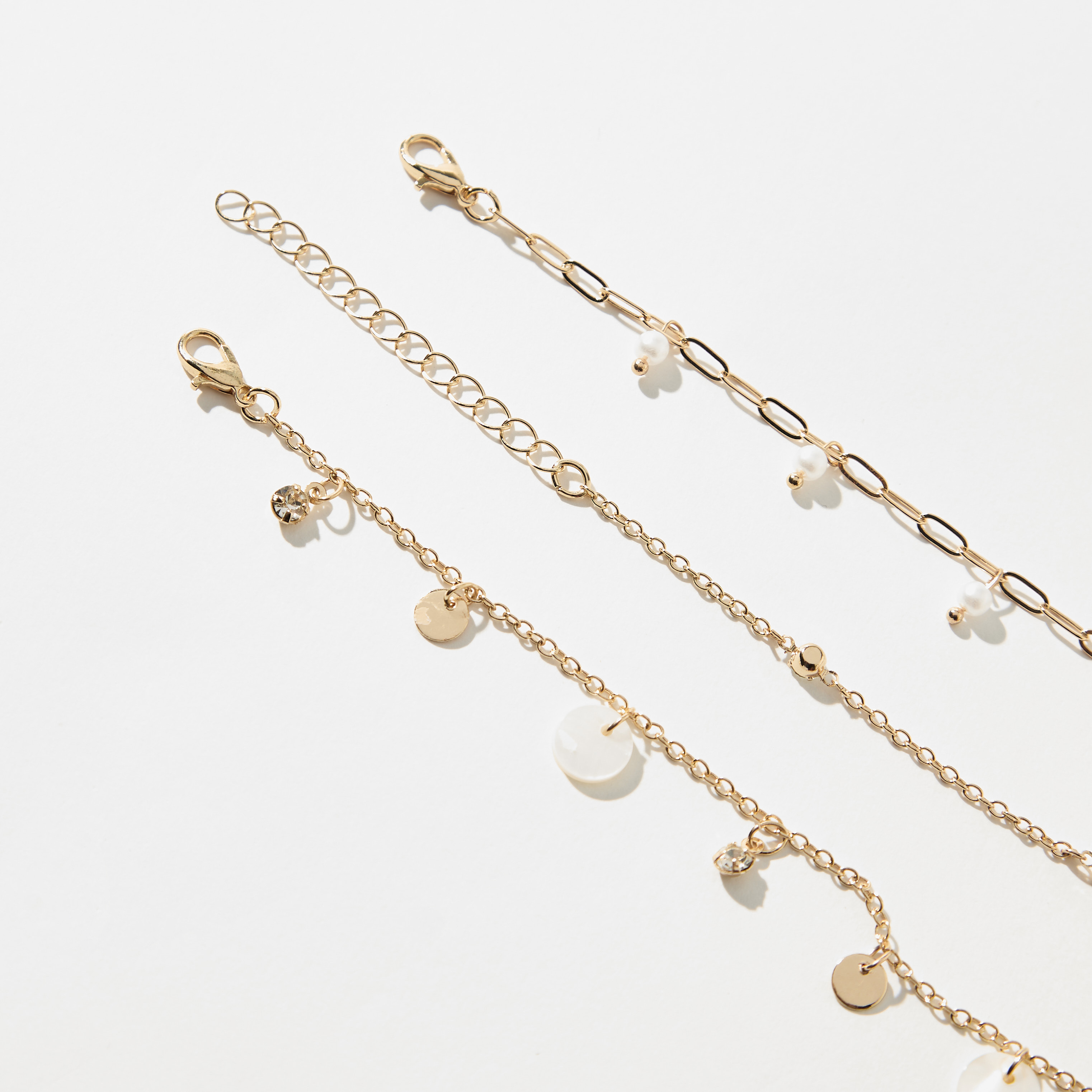 خلخال مزيّن بمشبك إغلاق - طقم من 3 قطع-women-watchesandjewellery-jewellery-anklets-image-3