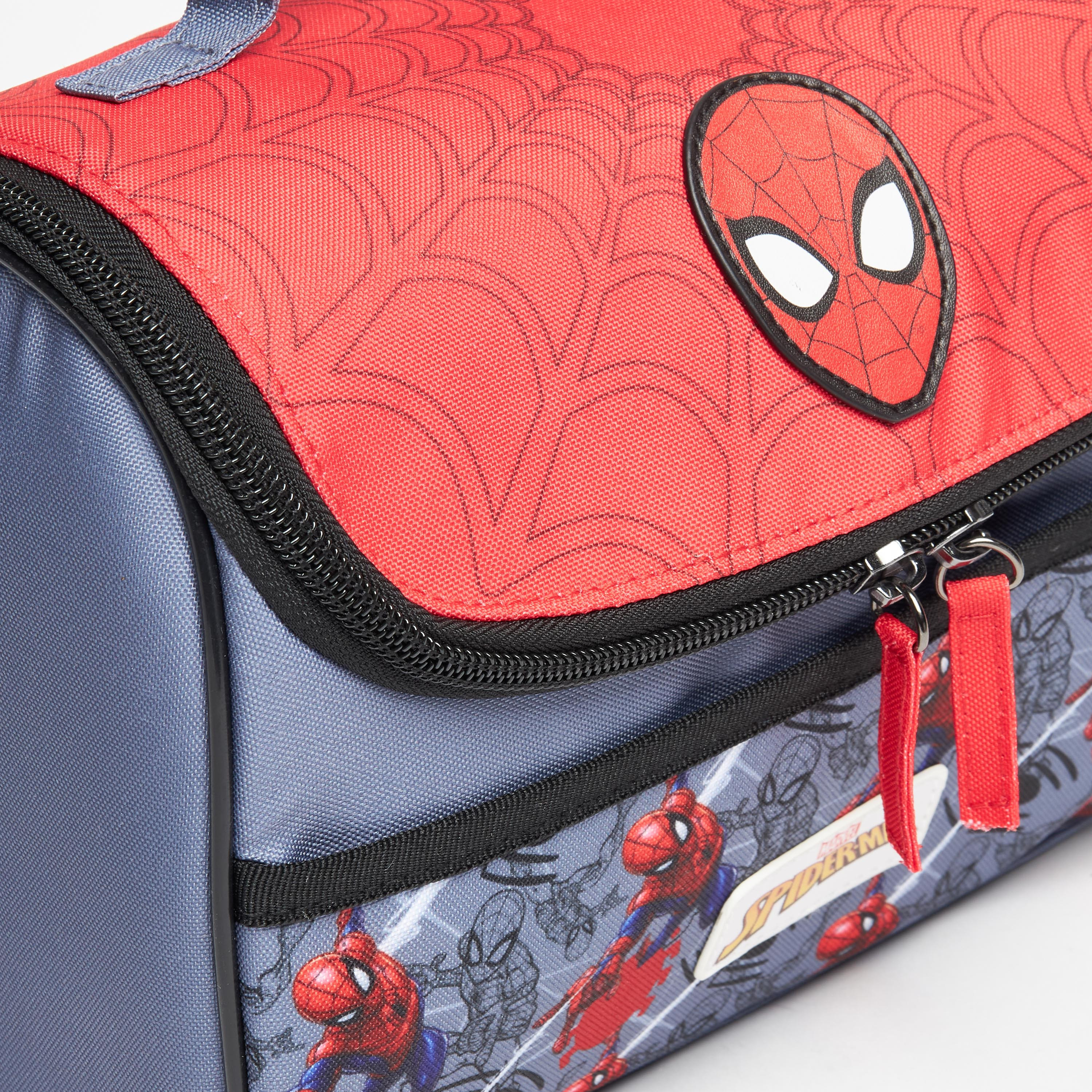 Marvel Spider Man Print Lunch Bag with Top Handle and Zip Closure 24x17x13 cm