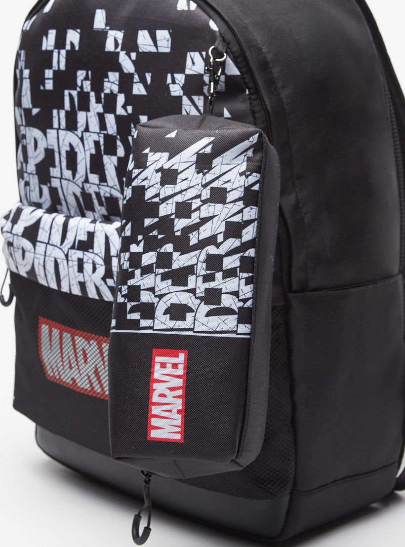 شنطة ظهر بطبعات سبايدر مان مع مقلمة من مارفل-school-bagsandbackpacks-backpacks-image-6