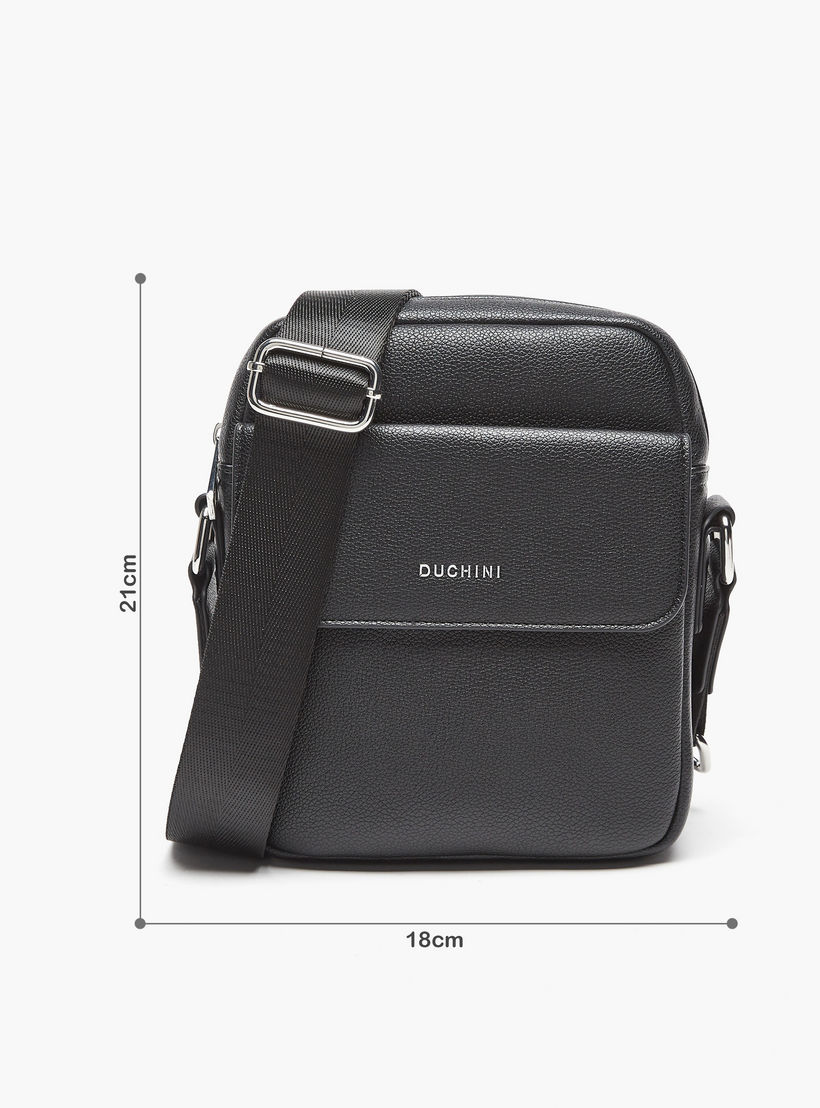 شنطة كروس بودي سادة بسحاب إغلاق وحزام قابل للتعديل من دوتشيني-travel-accessories-image-2
