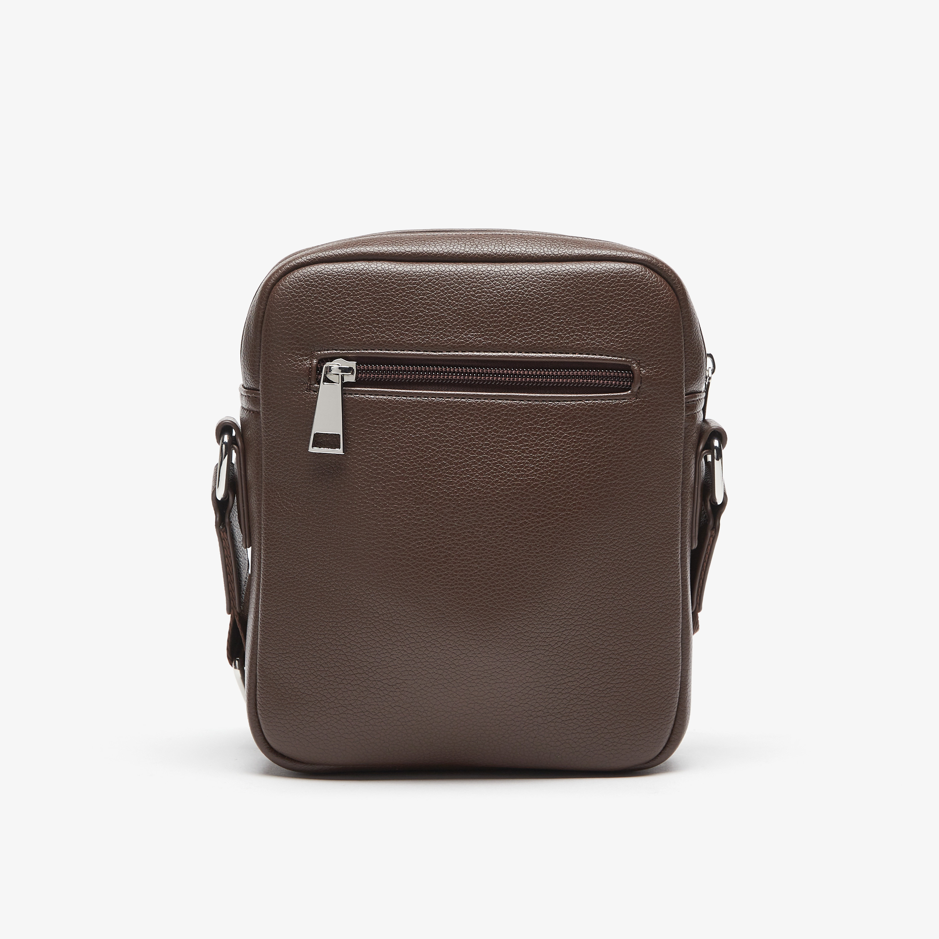 Duchini Plain Crossbody Bag with Adjustable Strap and Zip Closure-men-bags-image-5