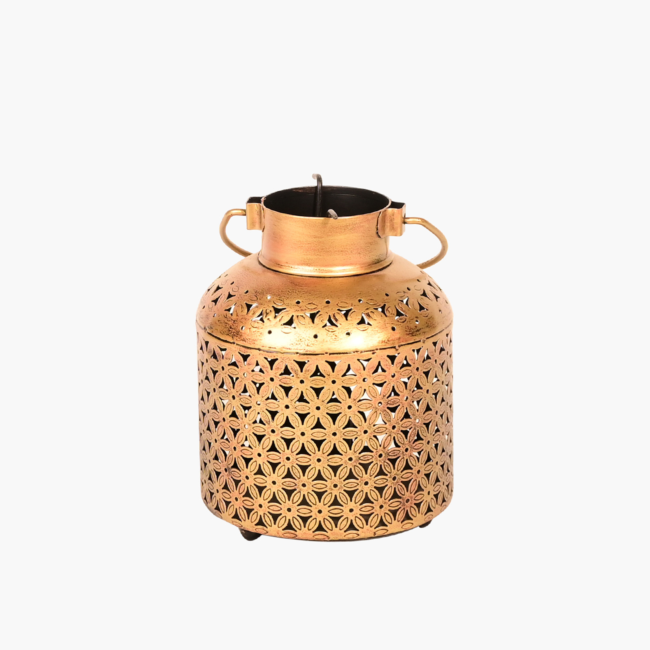 Home Carving Decorative Lantern with Handle-household-decor-candleholdersandlanterns-image-1