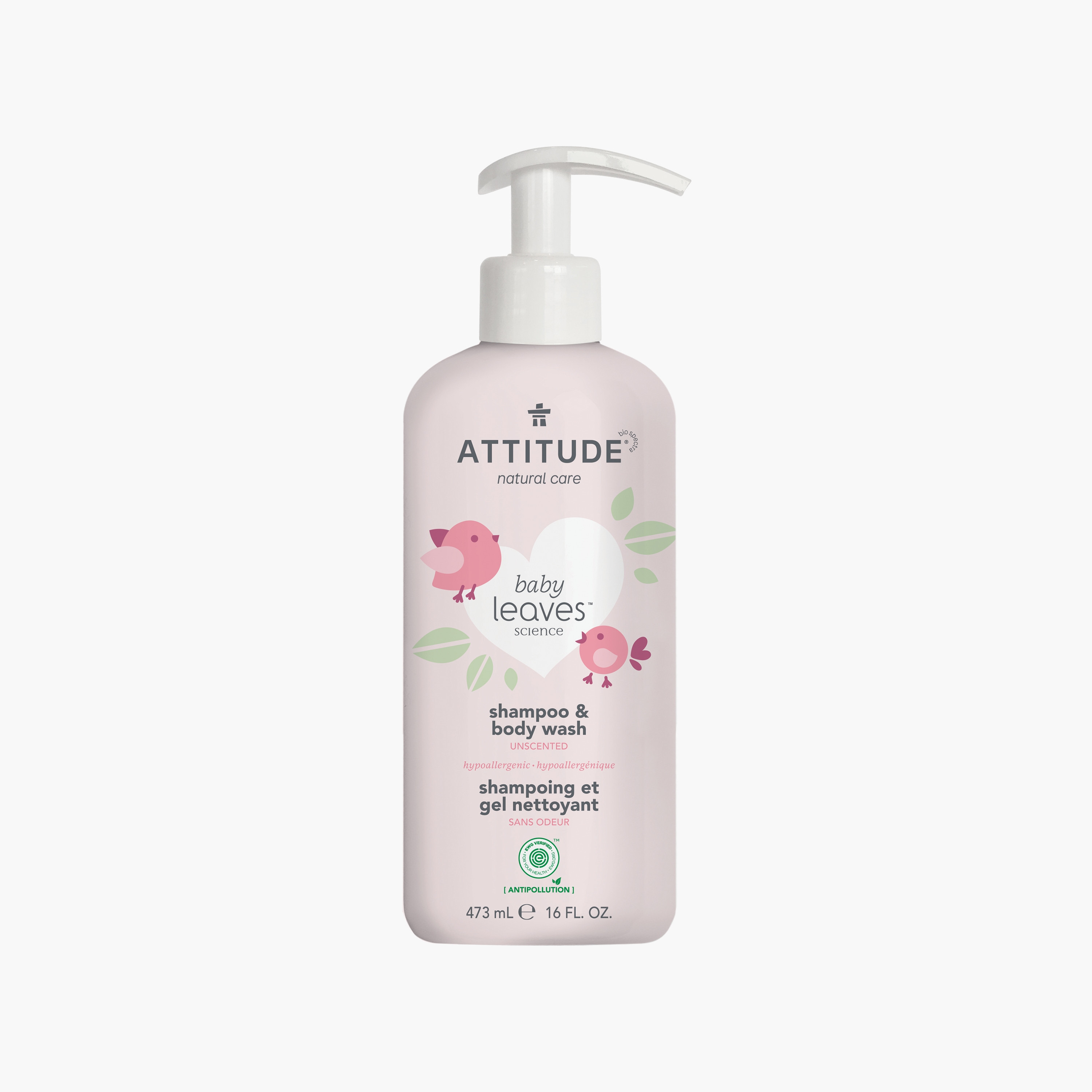 Attitude 2-in-1 Unscented Shampoo & Body Wash, 473ml-baby-bathandcare-hairbodyskincare-bodywashandsoaps-image-1