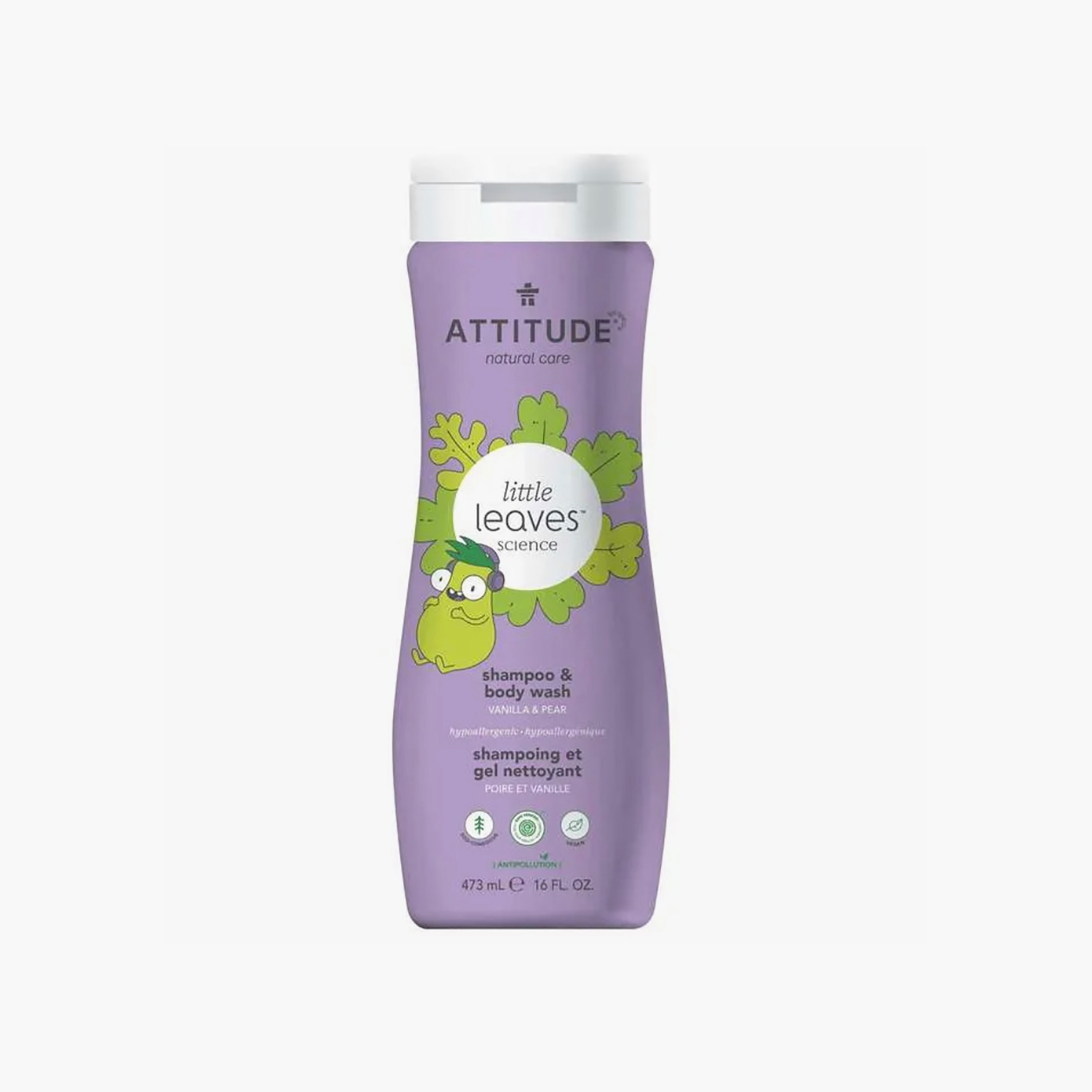 Attitude 2-in-1 Shampoo, Vanilla & Pear, 473ml-baby-bathandcare-hairbodyskincare-shampooandconditioner-image-1