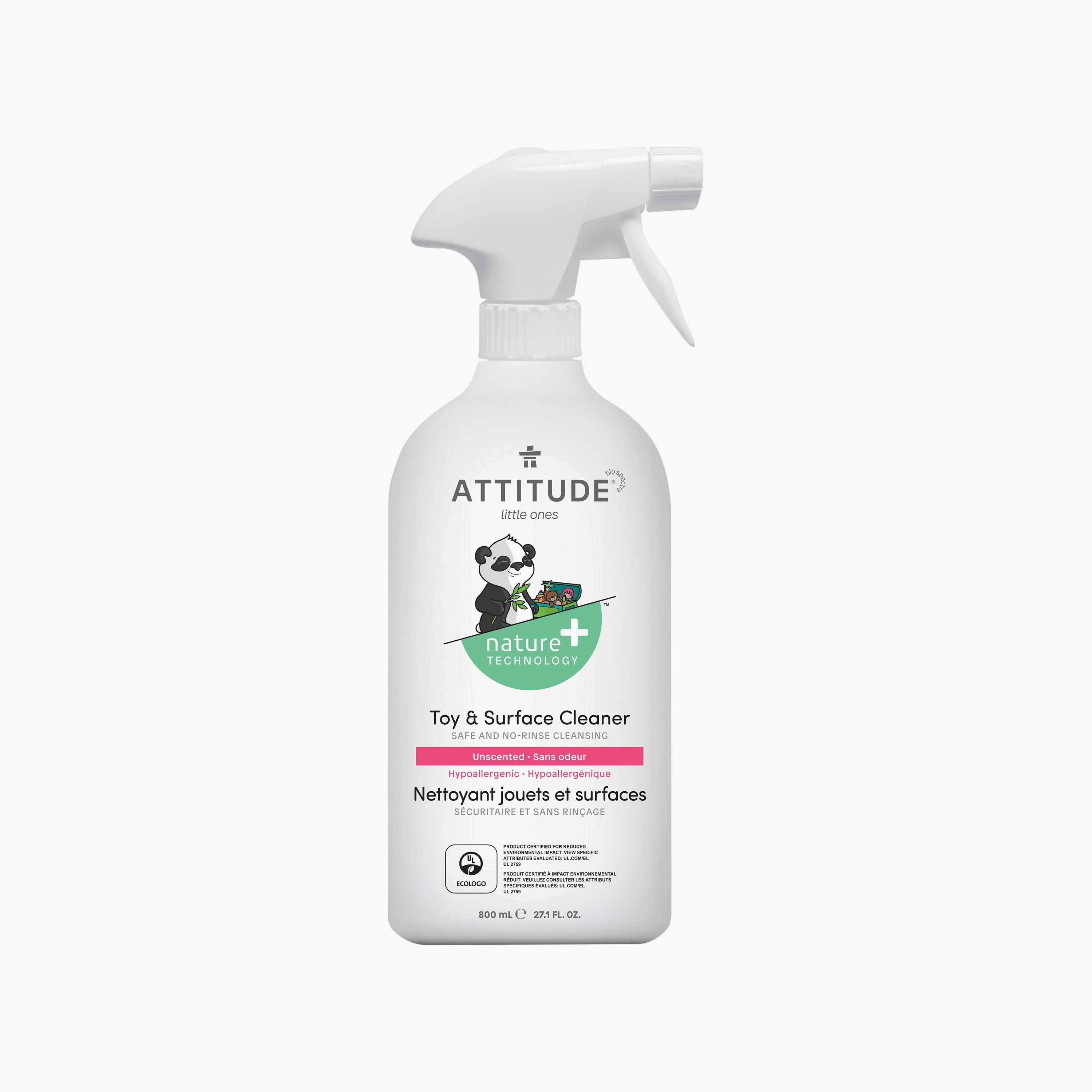 Attitude Unscented Hypoallergenic Toy & Surface Cleaner, 800ml-baby-healthandsafety-babyproofing-image-1