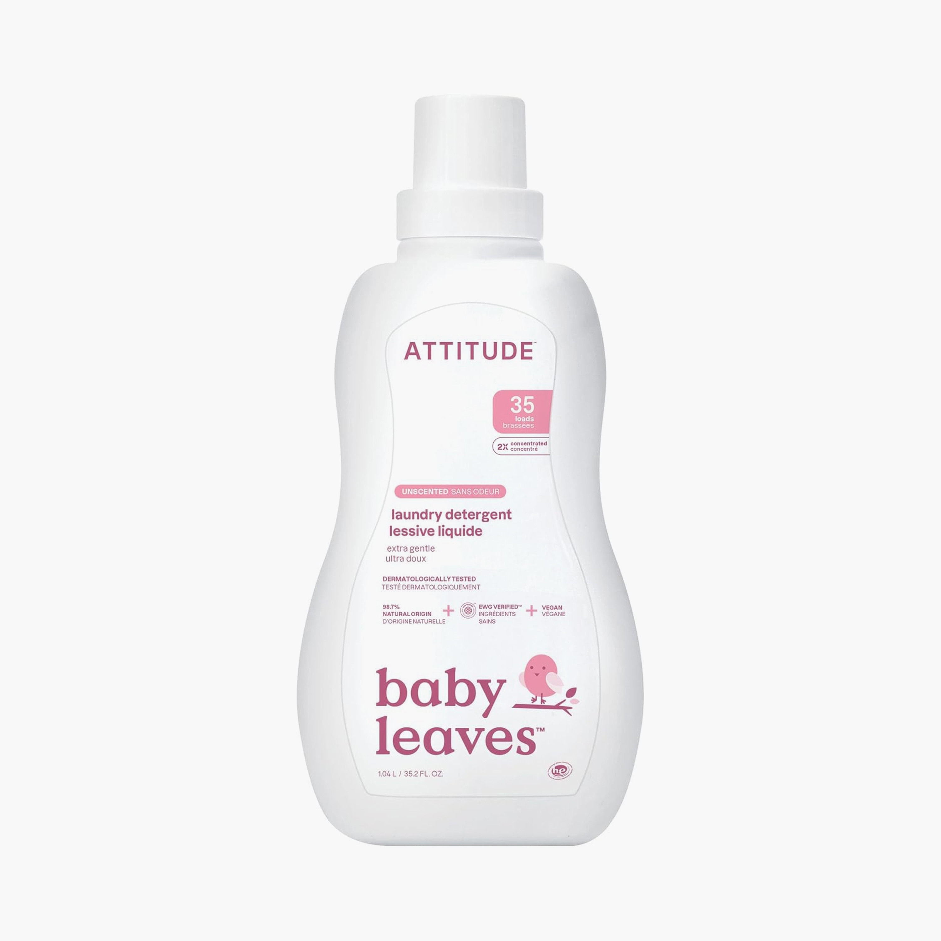Attitude EWG Verified Baby Laundry Detergent - Unscented - 35 Loads - 1.05 Litre-baby-feeding-cleaningliquids-image-1
