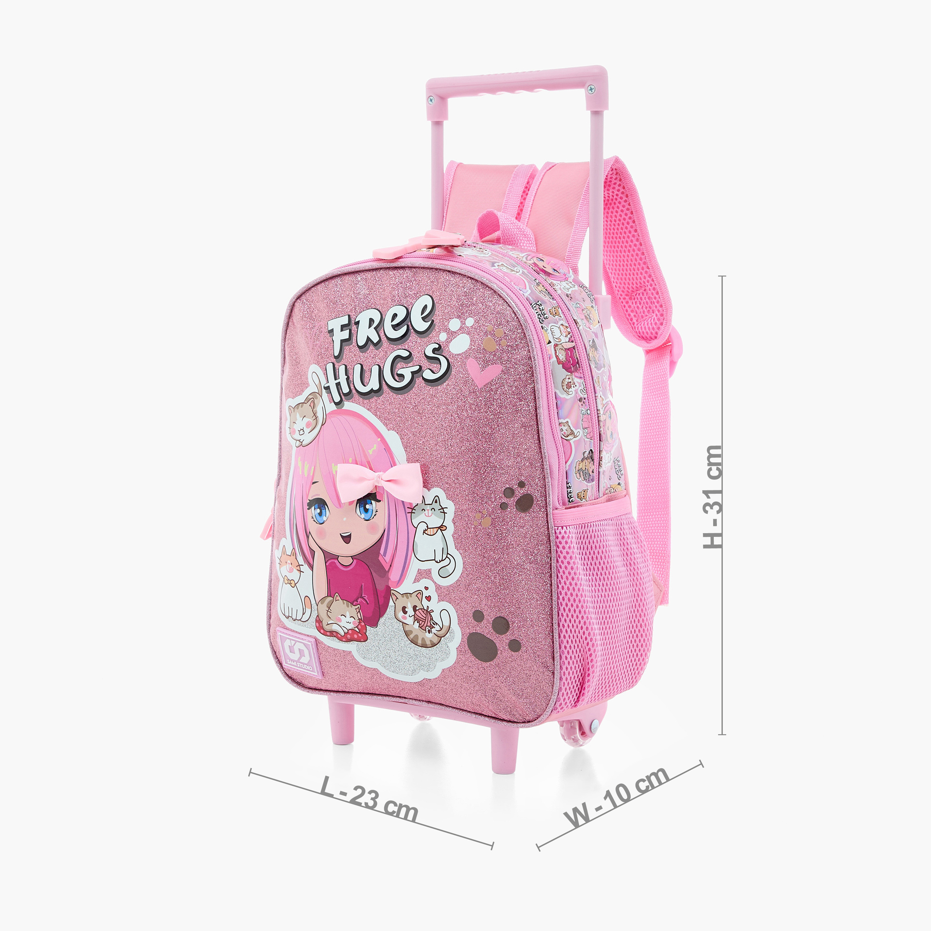 SAMI STUDIO Printed 12-inch Trolley Backpack with Lunch Bag and Pencil Pouch - 31x23x10 cms-school-bagsandbackpacks-sets-image-2