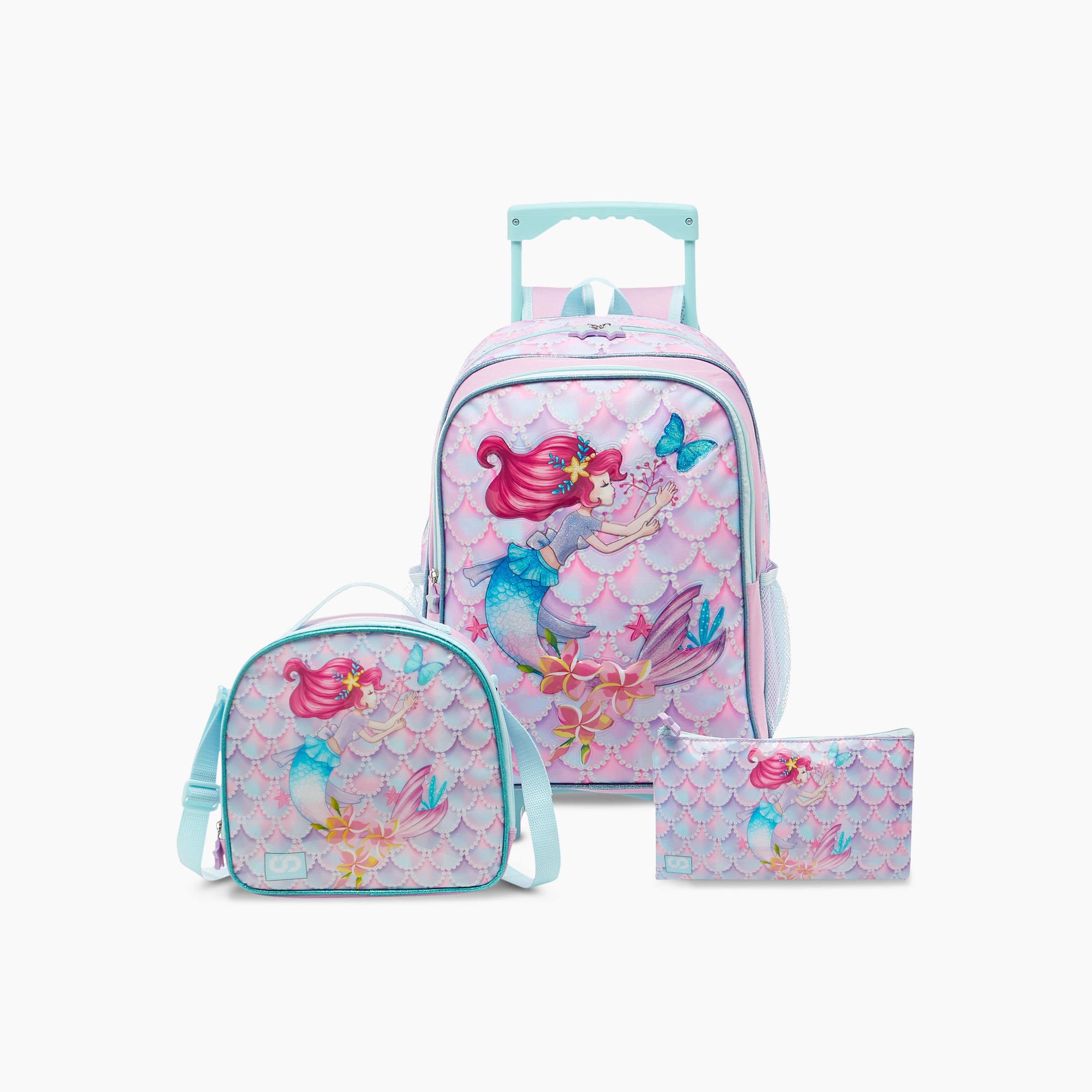 شنطة ظهر ترولي بطبعات مع شنطة غداء ومقلمة من ماست - 43X30X13 سم-school-bagsandbackpacks-sets-image-1
