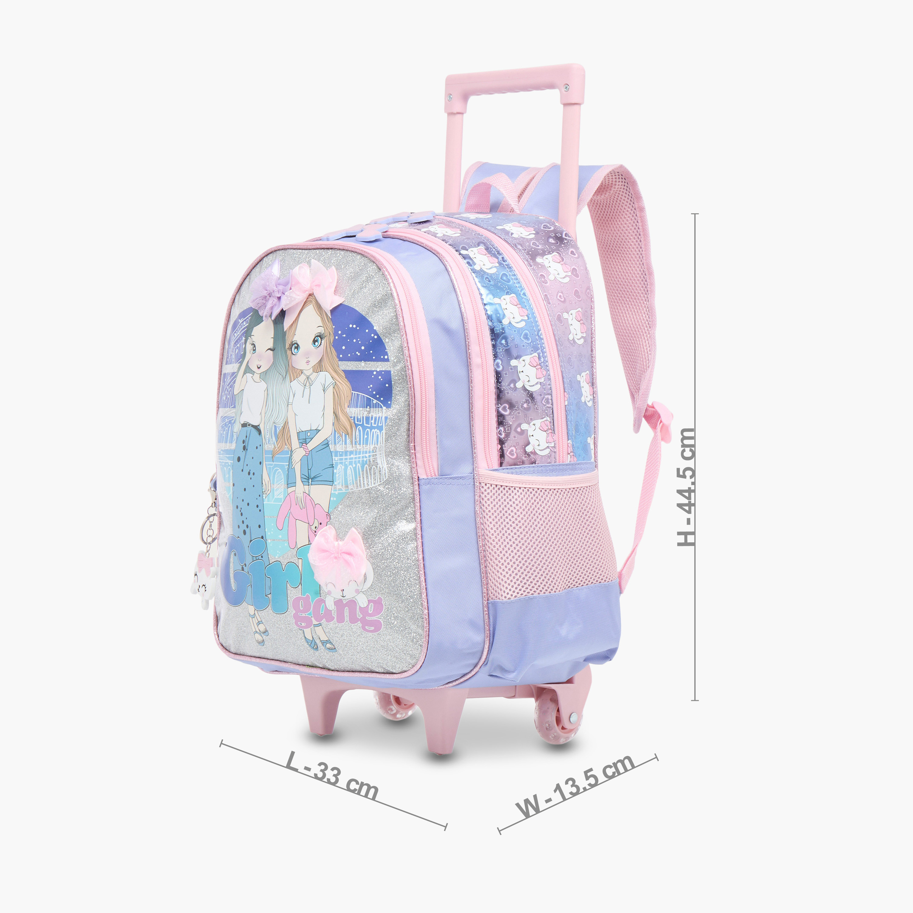 SAMI STUDIO 16-inch Graphic Print Trolley Backpack with Retractable Handle - 33X13.5X44.5 cms-cpkids-backtoschool-schoolbagsandbackpacks-trolleybags-image-2