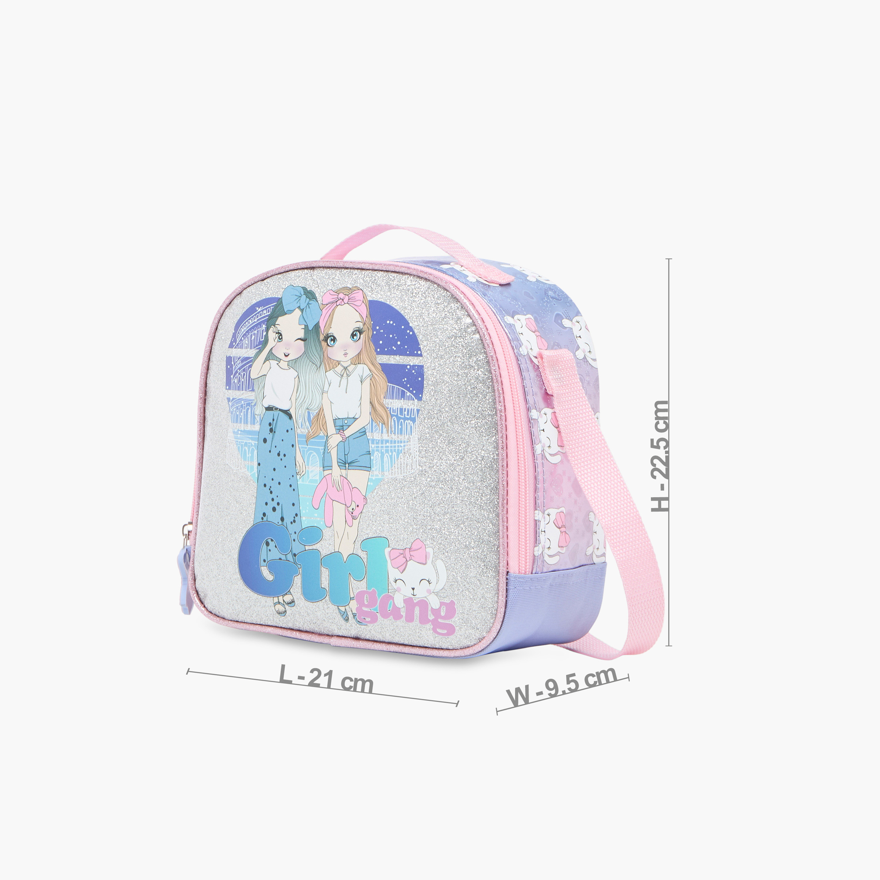 SAMI STUDIO Graphic Print Lunch Bag with Adjustable Strap and Zip Closure-school-lunchessentials-lunchbags-image-2