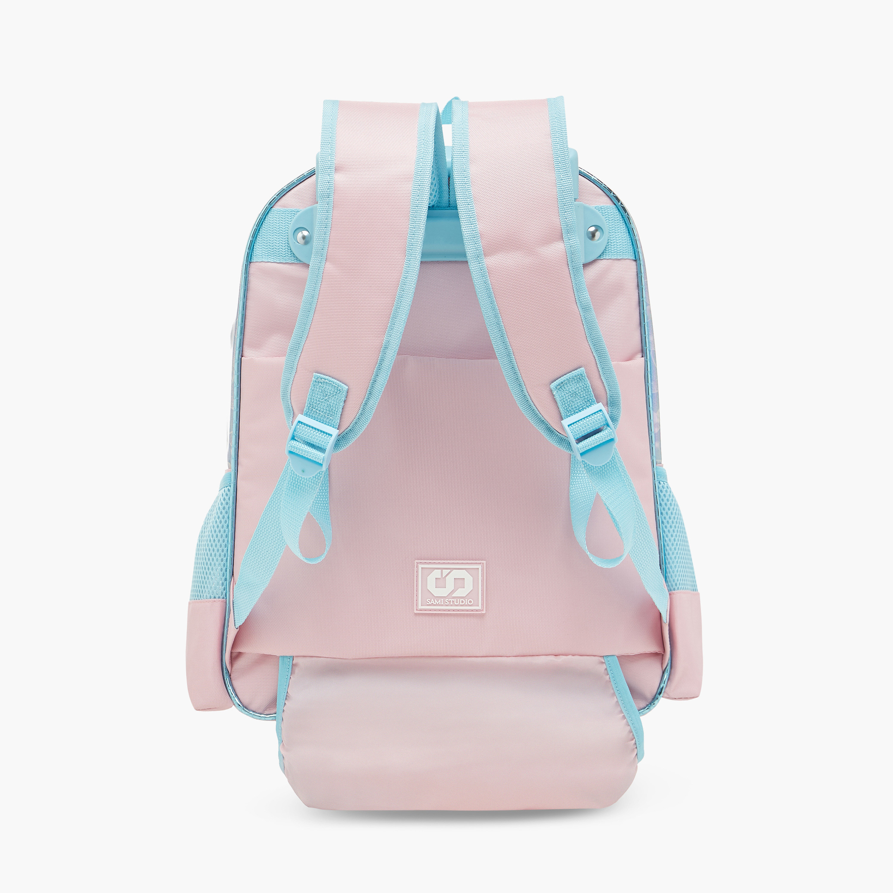 SAMI STUDIO Mermaid Print Trolley Backpack with Retractable Handle - 33x14x45 cms-school-bagsandbackpacks-trolleybags-image-5