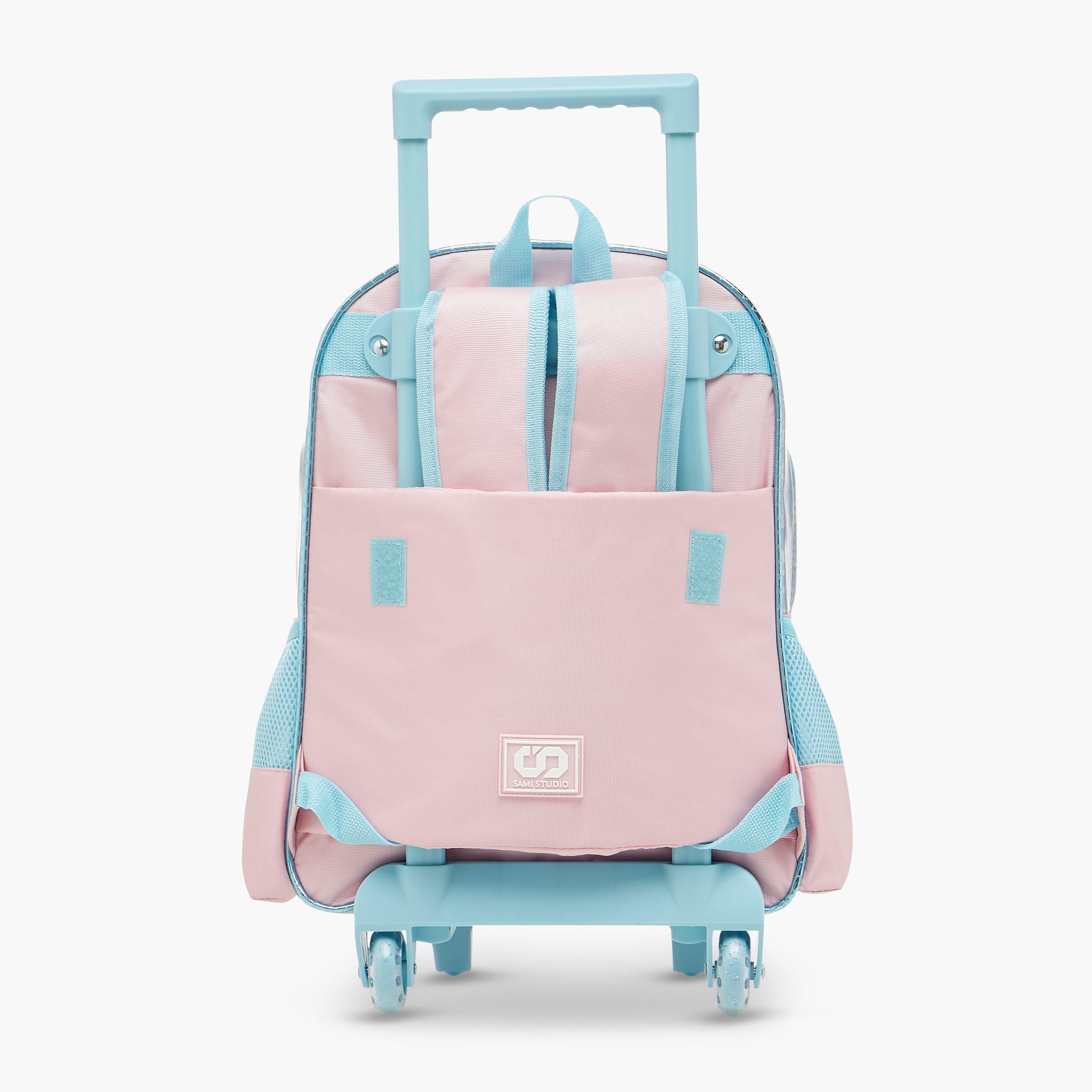 SAMI STUDIO Mermaid Print Trolley Backpack with Retractable Handle - 33x14x45 cms-school-bagsandbackpacks-trolleybags-image-7