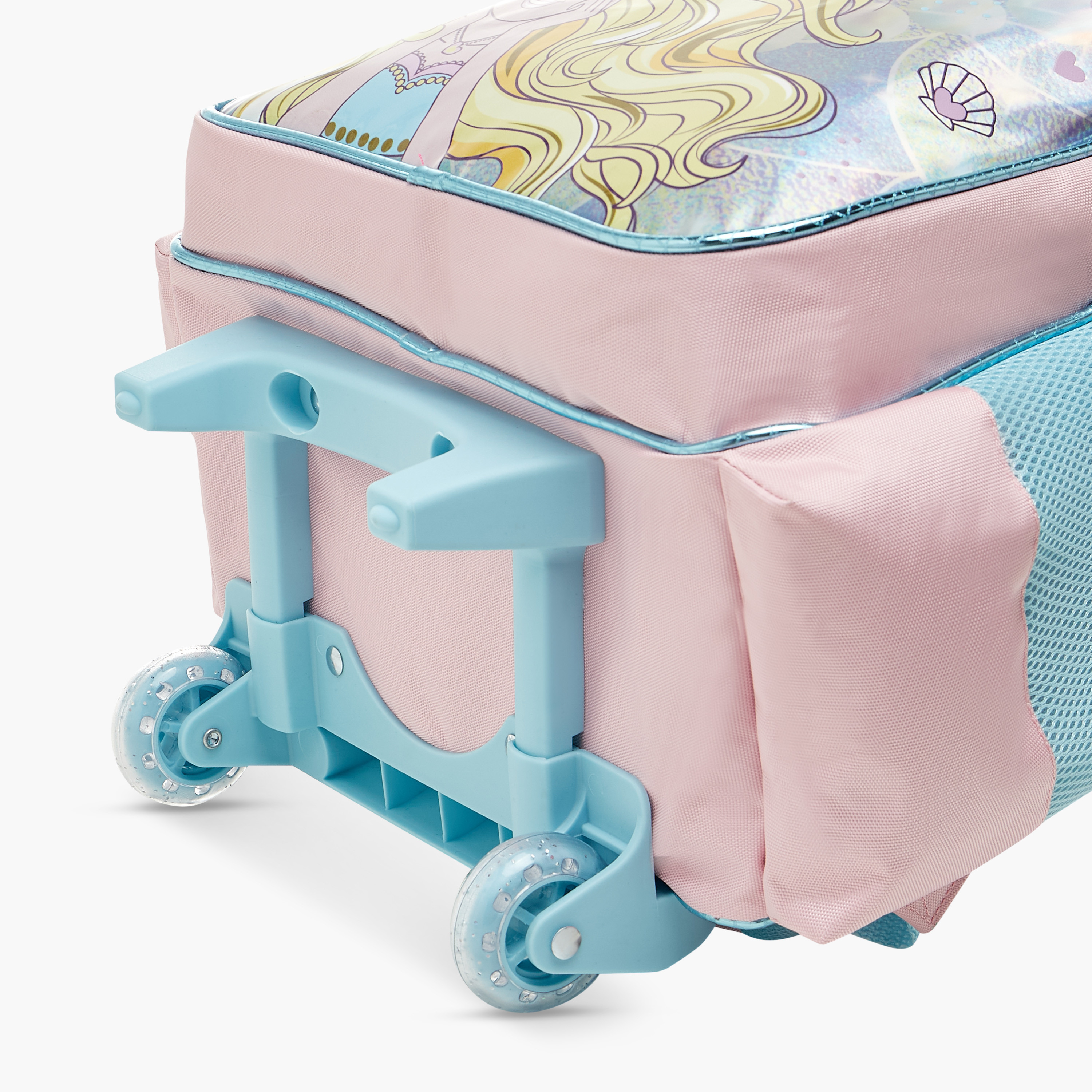 SAMI STUDIO Mermaid Print Trolley Backpack with Retractable Handle - 33x14x45 cms-school-bagsandbackpacks-trolleybags-image-9