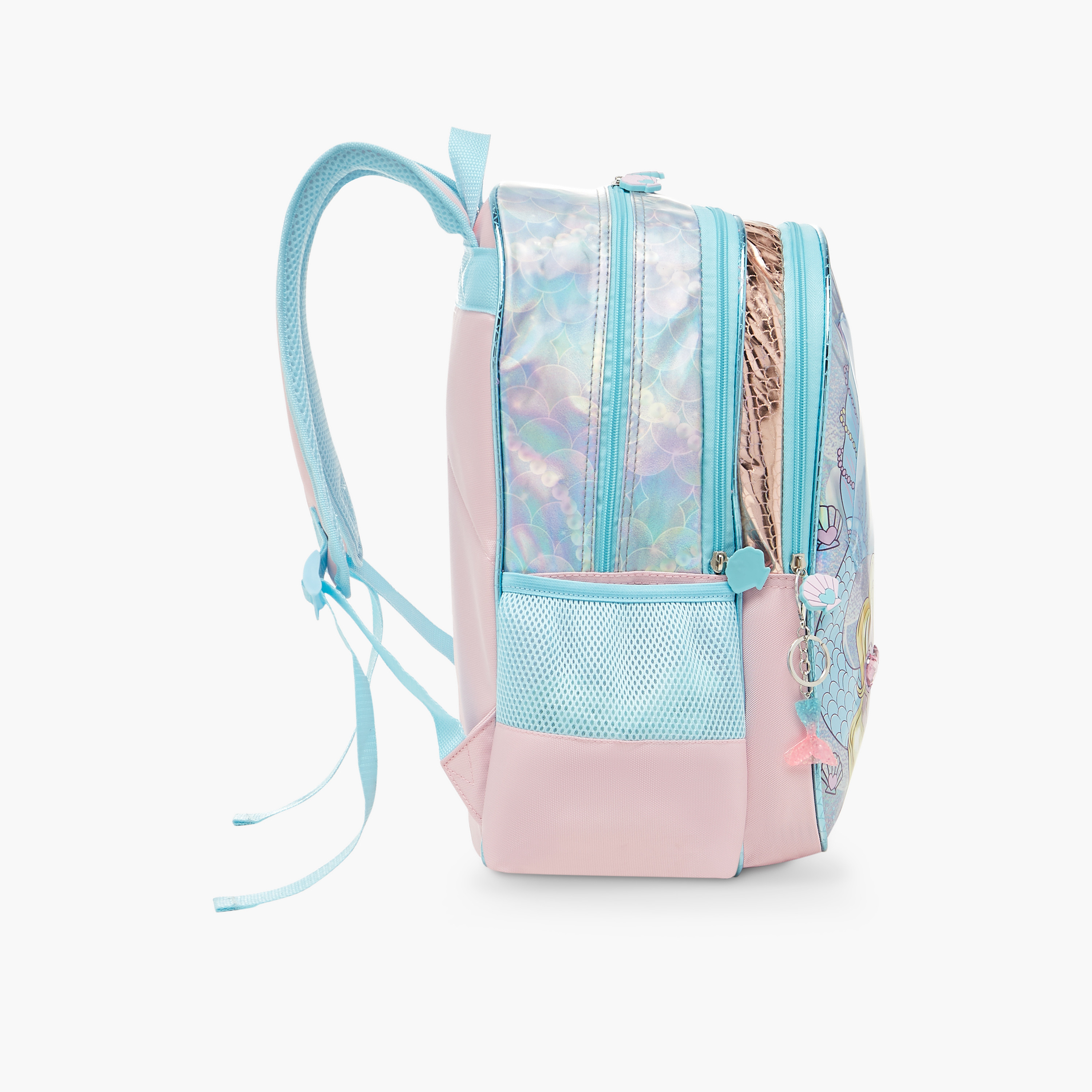 شنطة ظهر بطبعات حورية البحر وحمّالات قابلة للتعديل من سامي ستوديو - 33x14x45 سم-school-bagsandbackpacks-backpacks-image-5