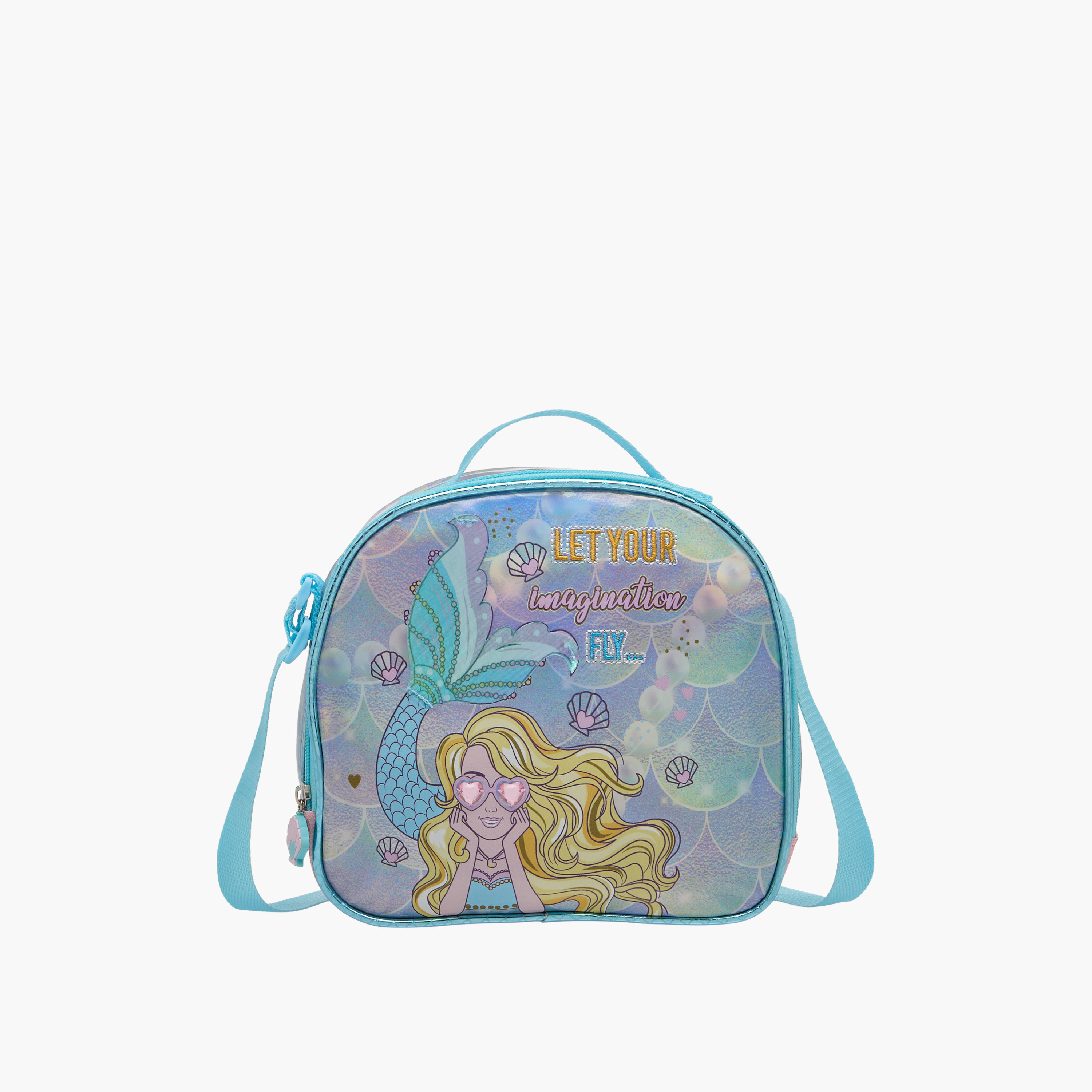 SAMI STUDIO Mermaid Print Lunch Bag with Adjustable Strap-school-lunchessentials-lunchbags-image-1