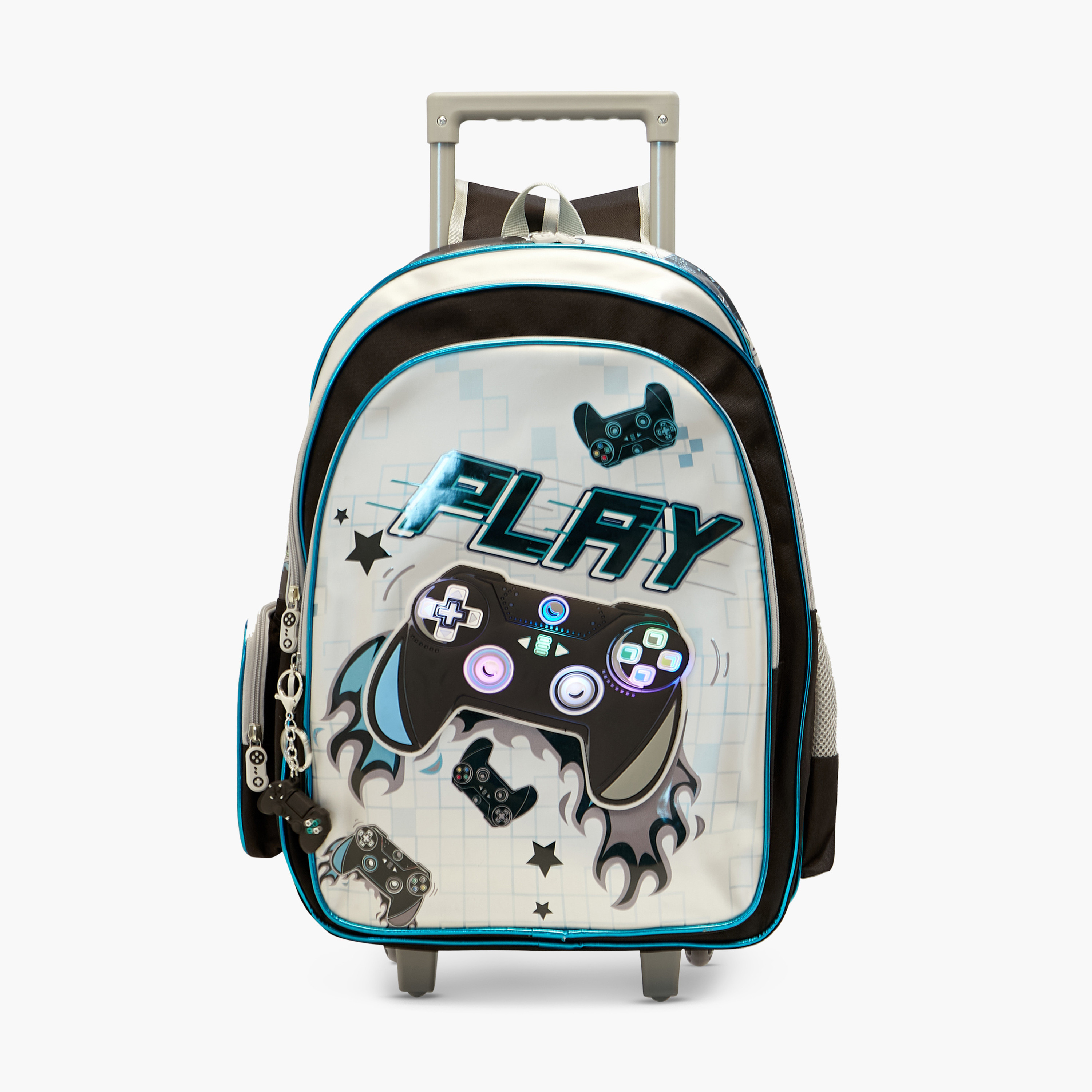 SAMI STUDIO 17-inch Gamer Print Trolley Backpack with Retractable Handle - 33x14x45 cms-school-bagsandbackpacks-trolleybags-image-14