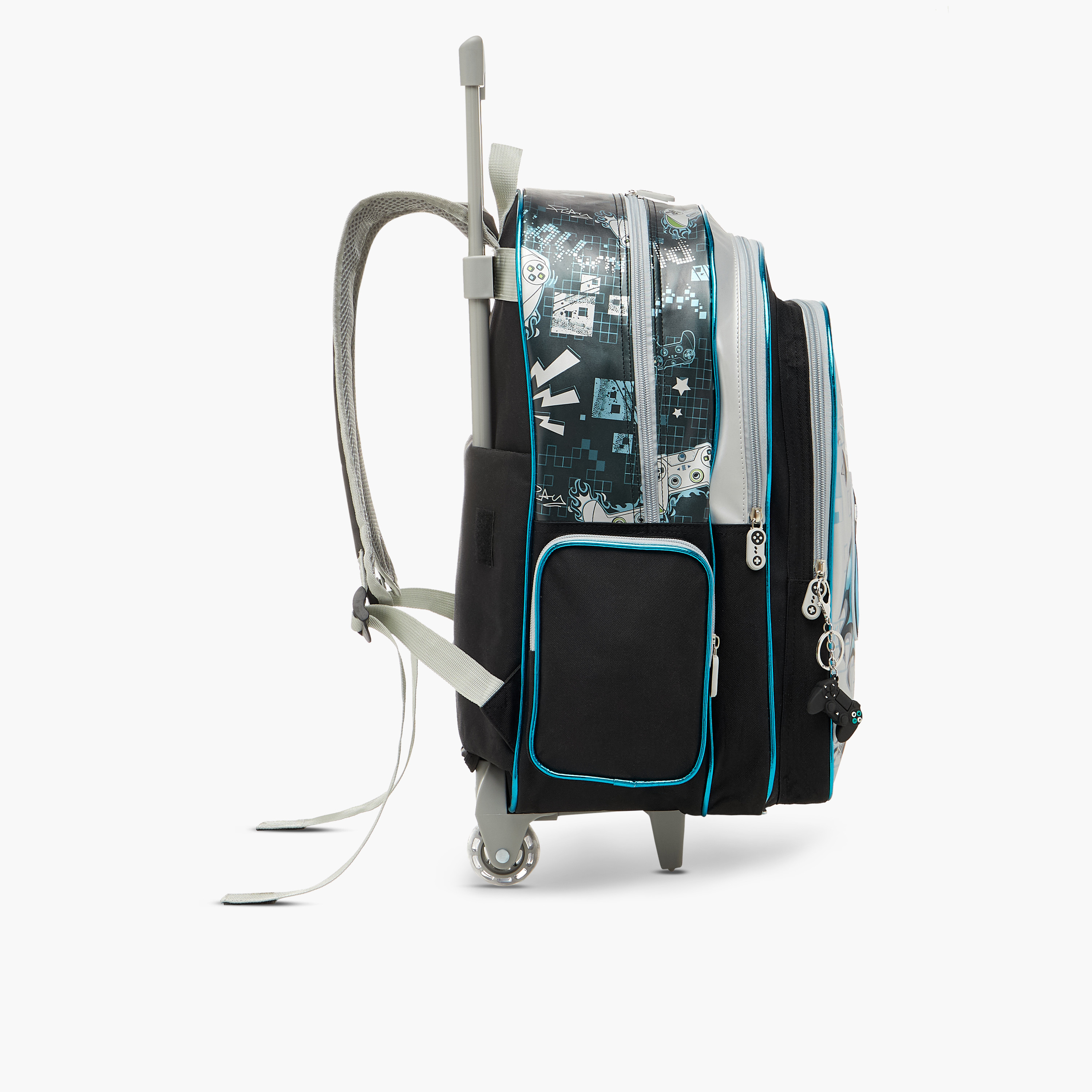 SAMI STUDIO 17-inch Gamer Print Trolley Backpack with Retractable Handle - 33x14x45 cms-school-bagsandbackpacks-trolleybags-image-7