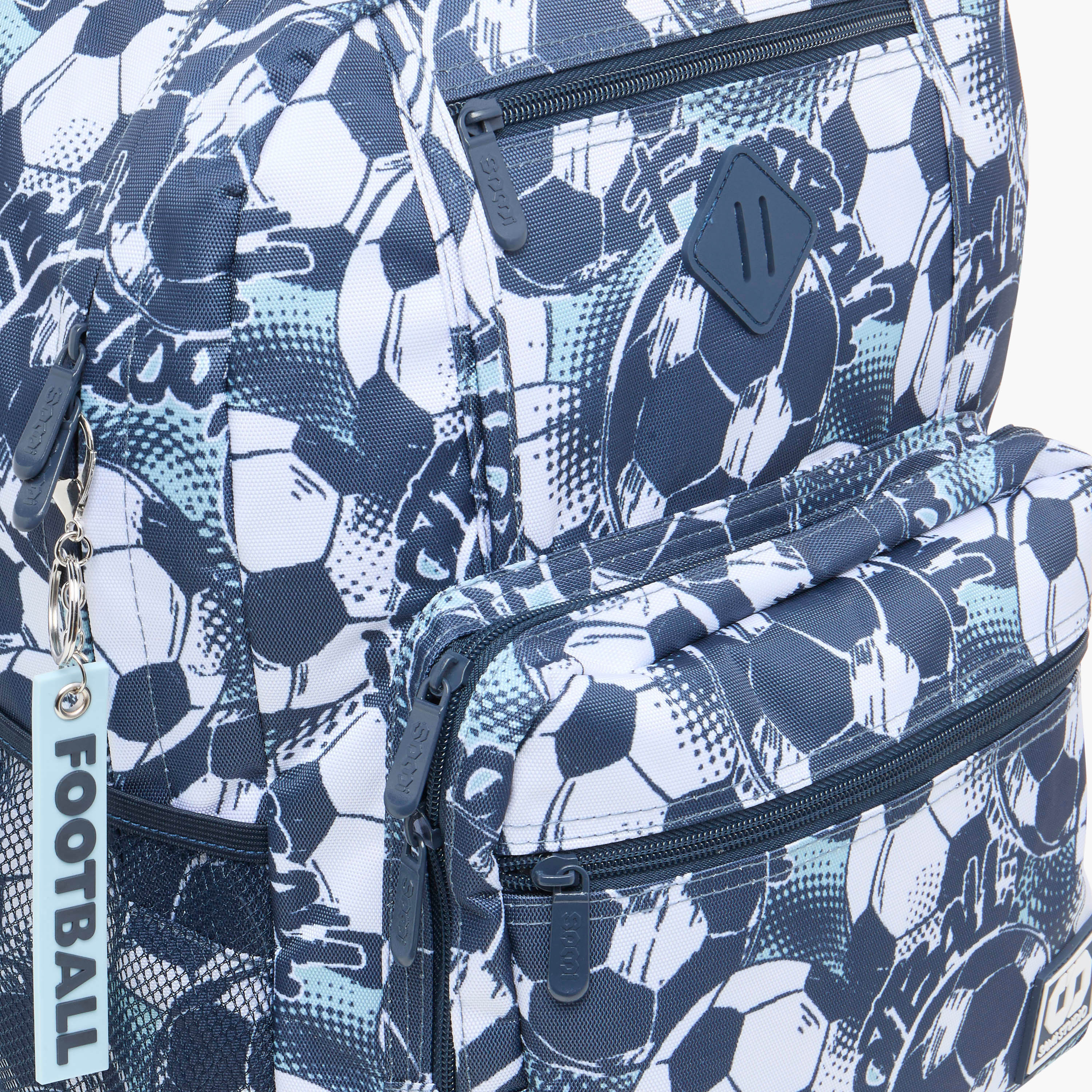 SAMI STUDIO 18-inch Football Print Trolley Backpack with Retractable Handle - 43x32x18 cms-cpkids-backtoschool-schoolbagsandbackpacks-trolleybags-image-10