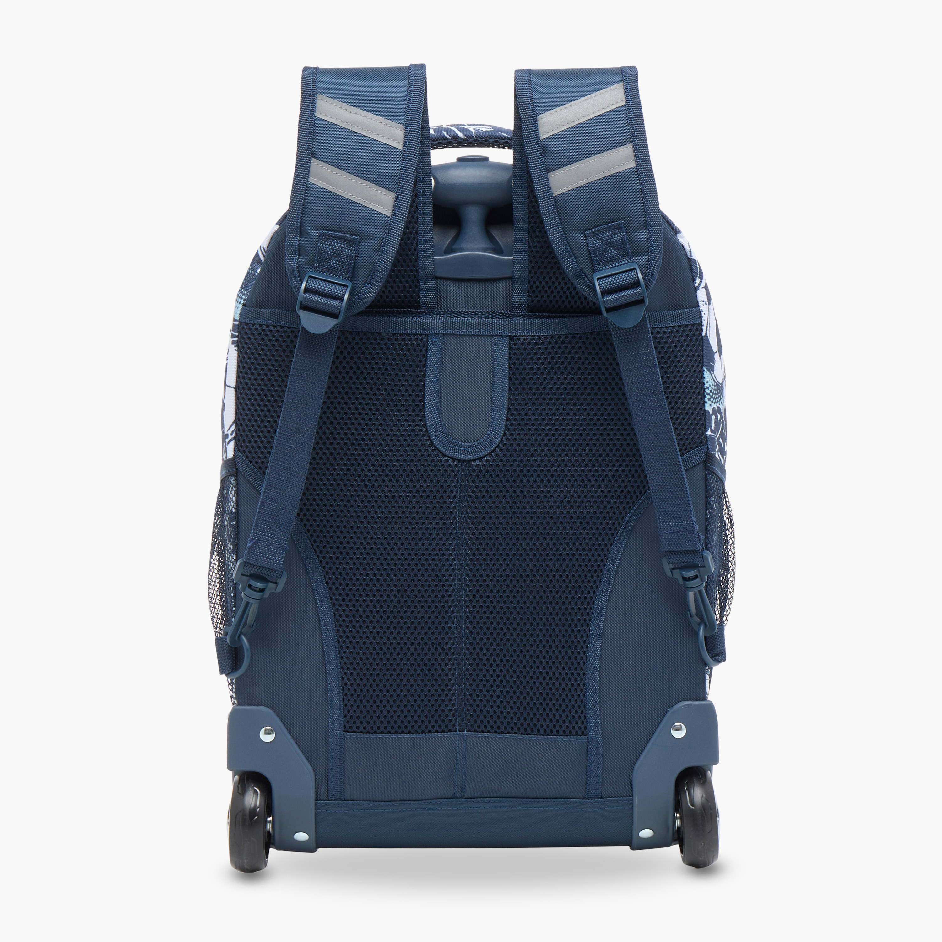 SAMI STUDIO 18-inch Football Print Trolley Backpack with Retractable Handle - 43x32x18 cms-cpkids-backtoschool-schoolbagsandbackpacks-trolleybags-image-5