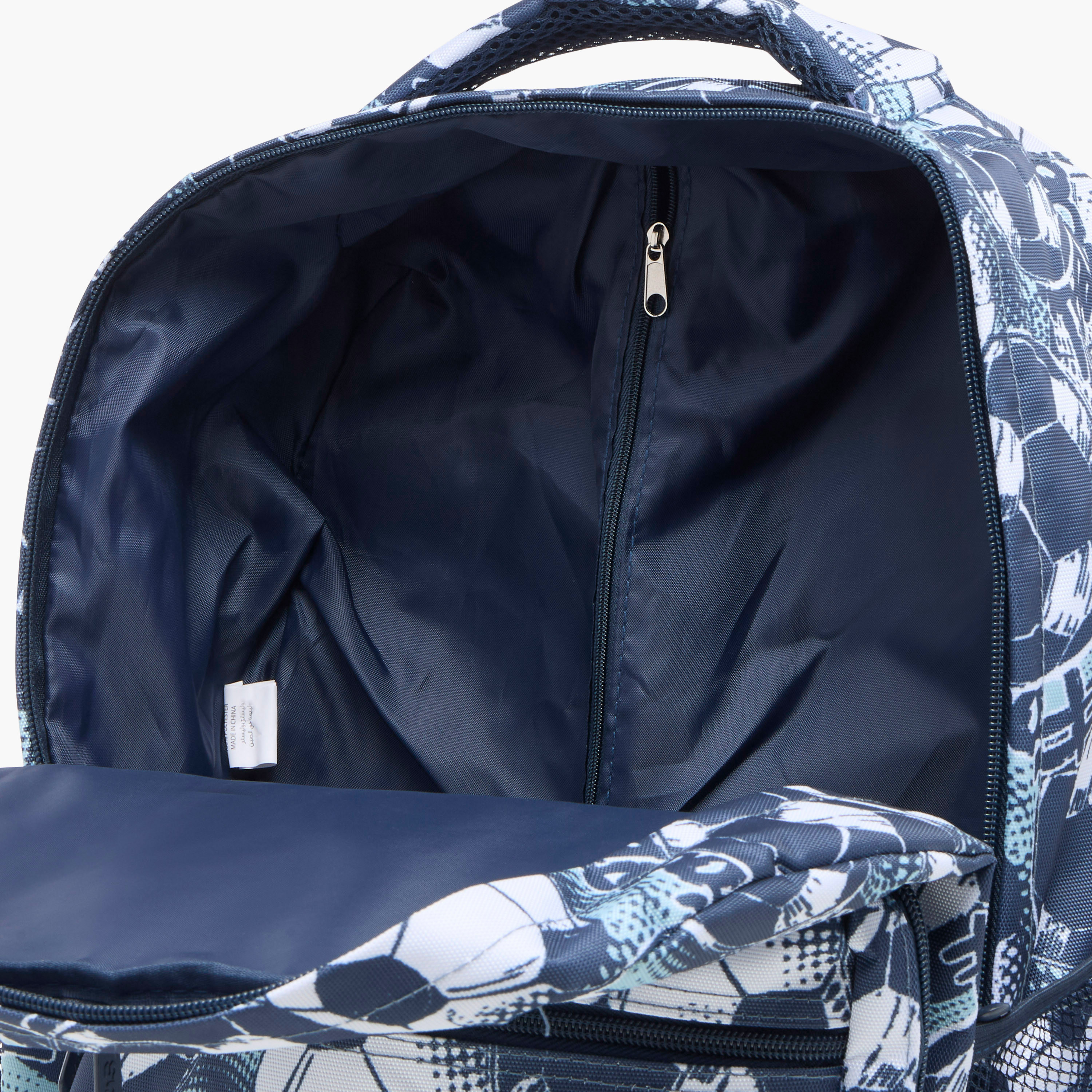 SAMI STUDIO 18-inch Football Print Trolley Backpack with Retractable Handle - 43x32x18 cms-cpkids-backtoschool-schoolbagsandbackpacks-trolleybags-image-9