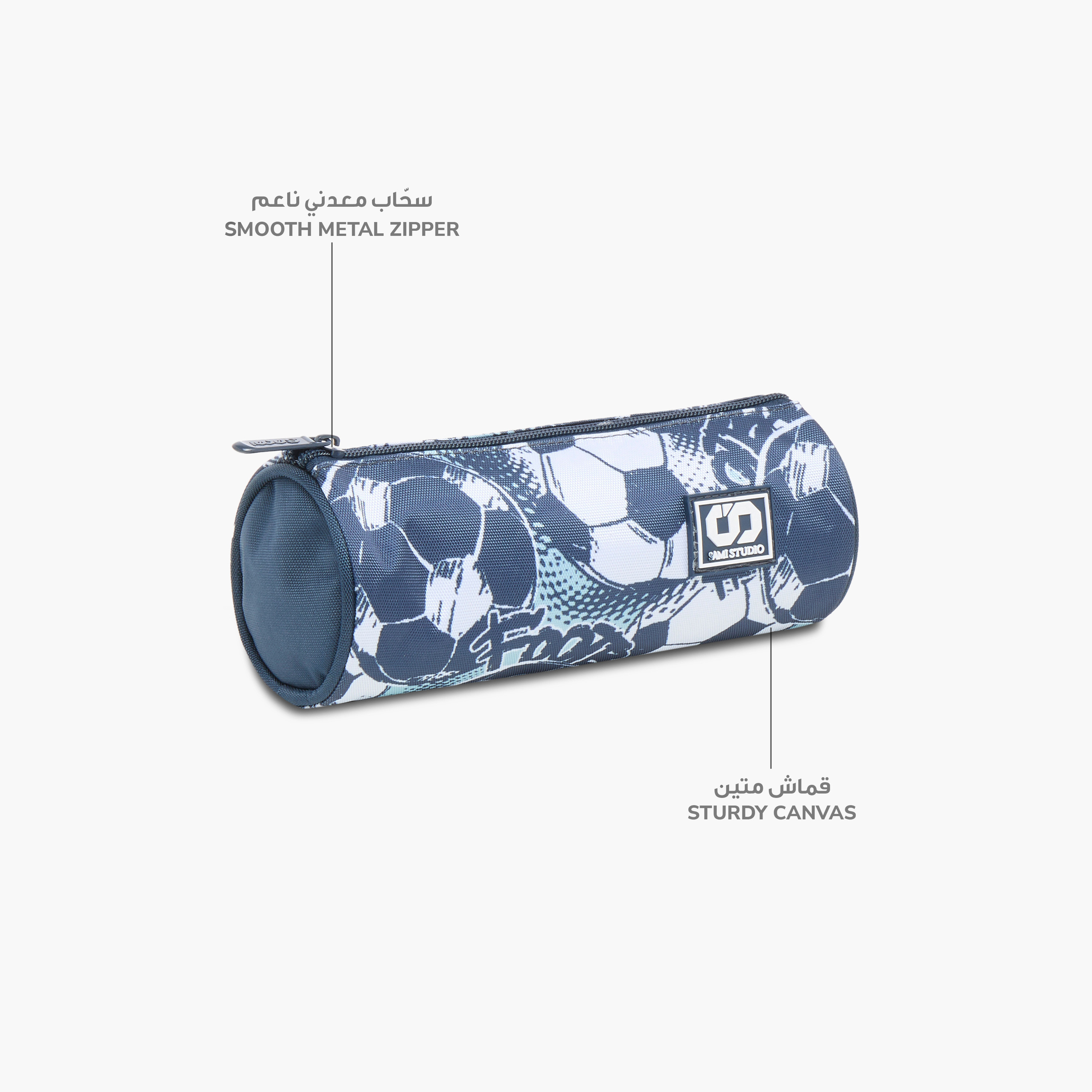 SAMI STUDIO Football Print Pencil Pouch with Zip Closure-school-stationery-pencilcases-image-6