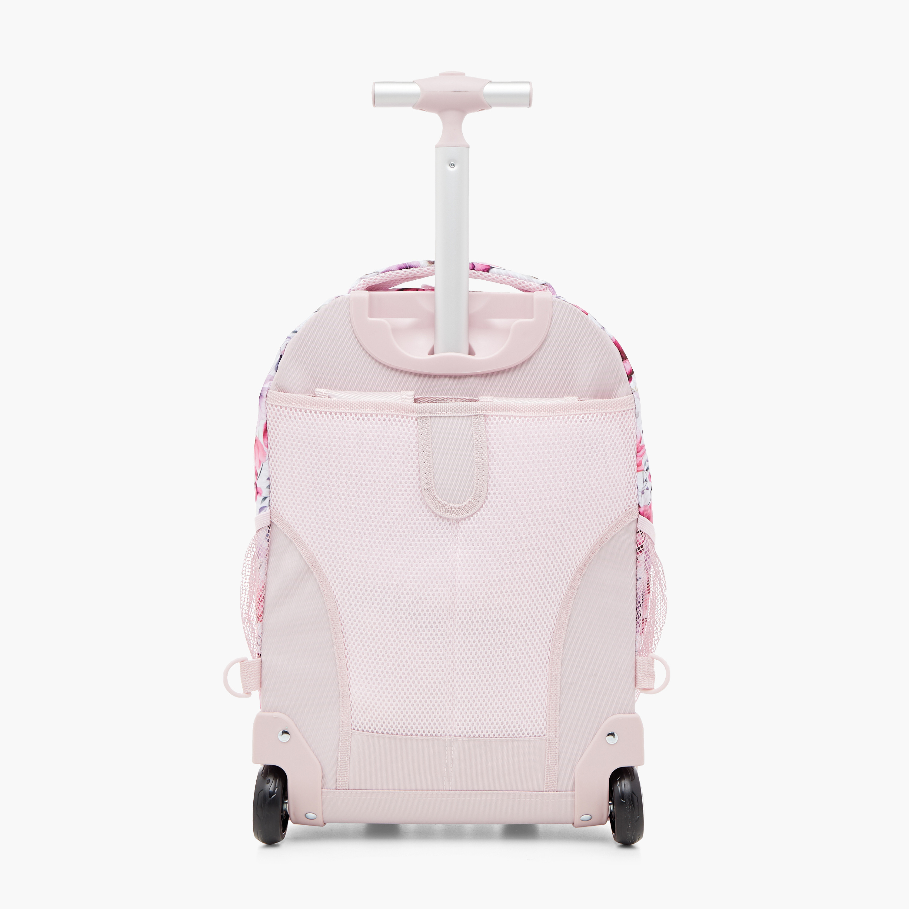 SAMI STUDIO Floral Print Softcase Trolley Bag with Retractable Handle-school-bagsandbackpacks-trolleybags-image-5