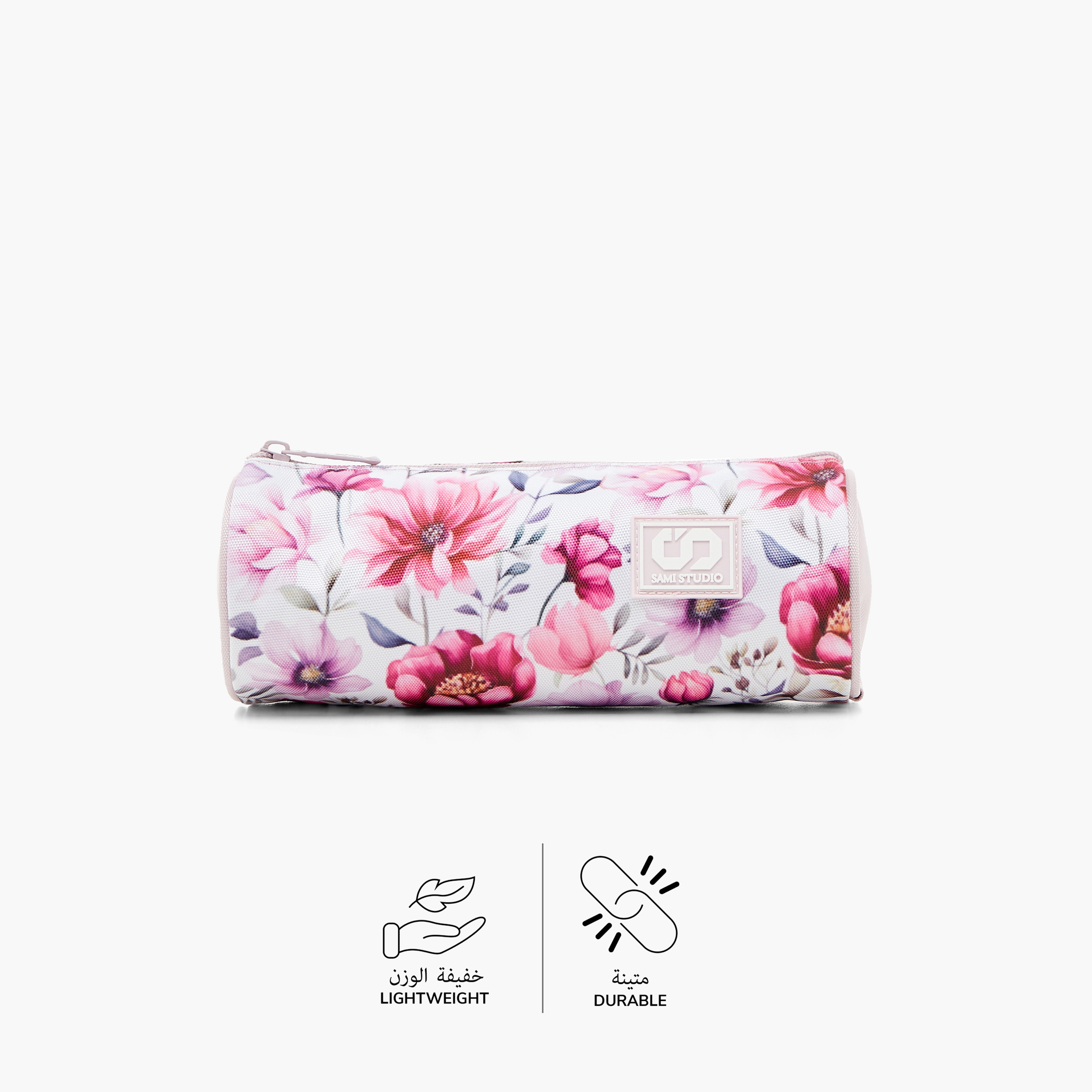SAMI STUDIO All-Over Floral Print Pencil Pouch with Zip Closure-school-stationery-pencilcases-image-4