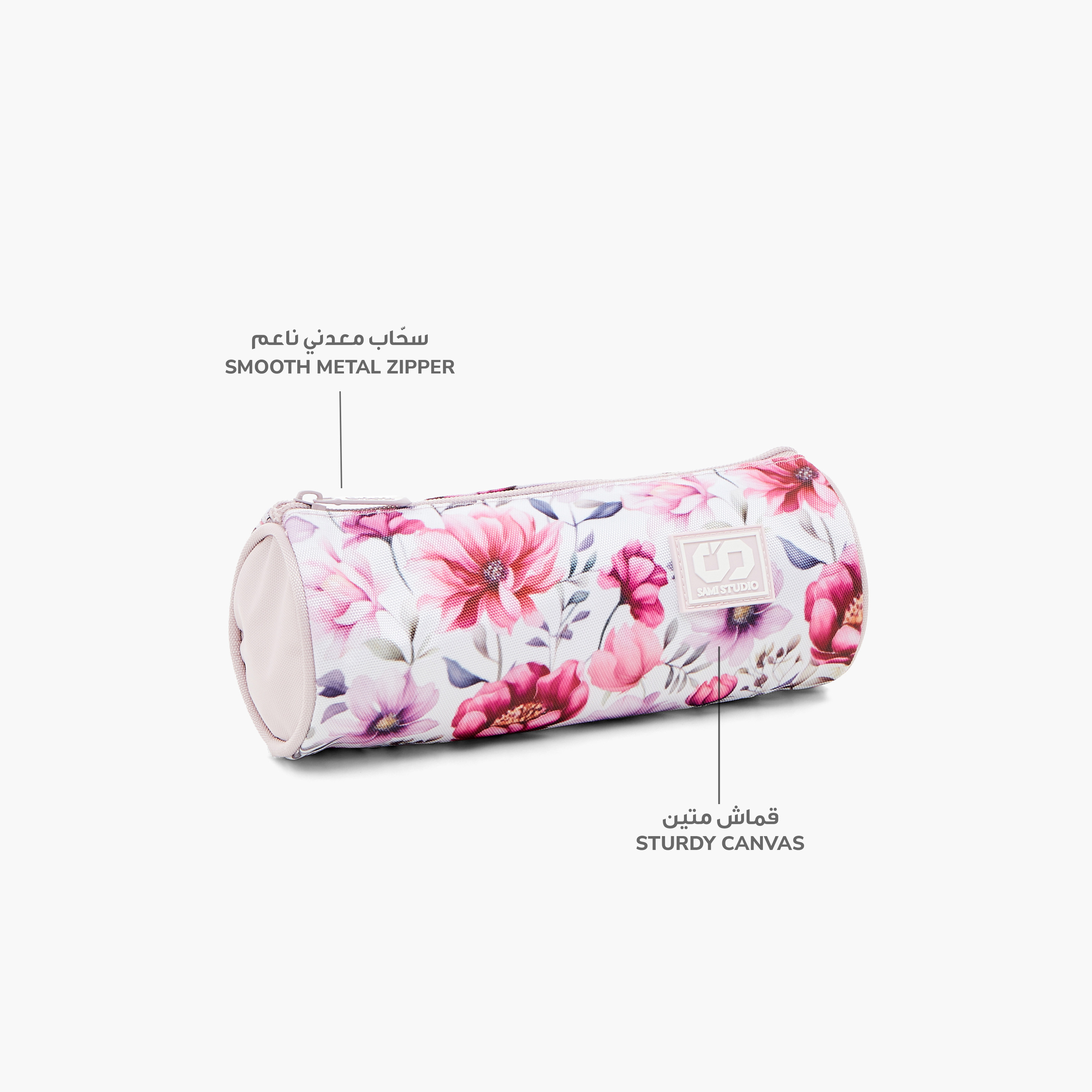 SAMI STUDIO All-Over Floral Print Pencil Pouch with Zip Closure-school-stationery-pencilcases-image-6
