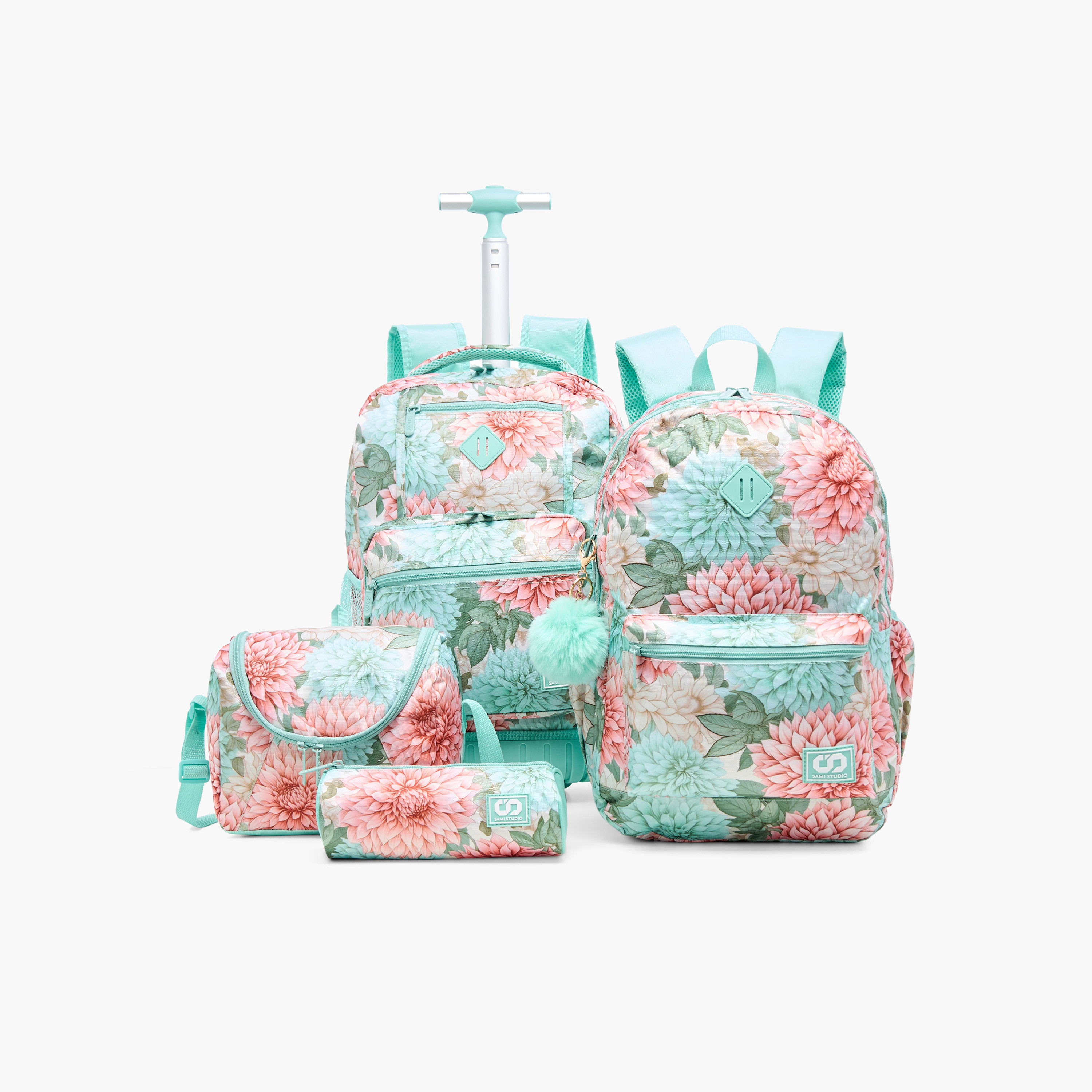 SAMI STUDIO Floral Print Lunch Bag with Adjustable Strap and Zip Closure-school-lunchessentials-lunchbags-image-8