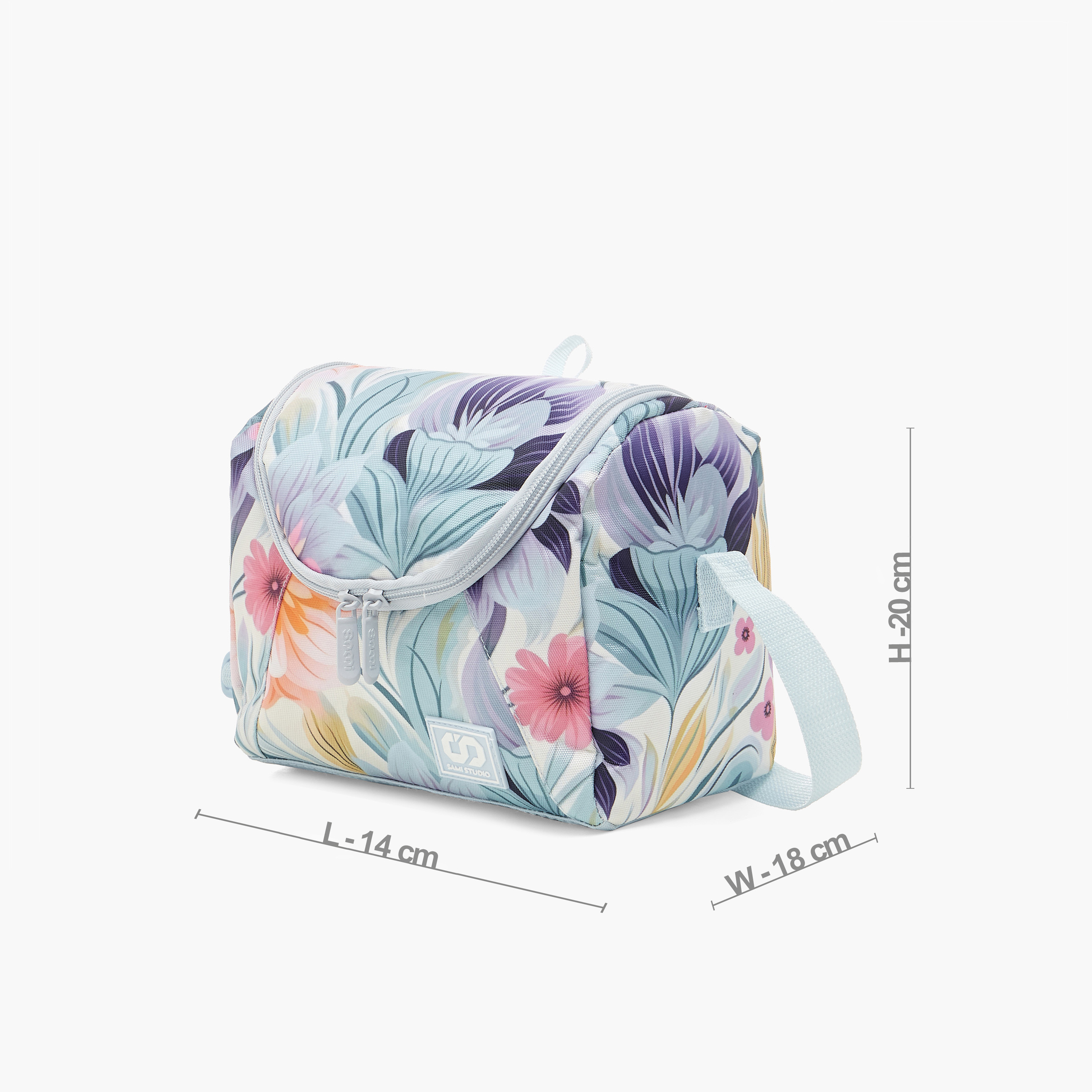 SAMI STUDIO Floral Print Lunch Bag with Adjustable Straps-school-lunchessentials-lunchbags-image-2