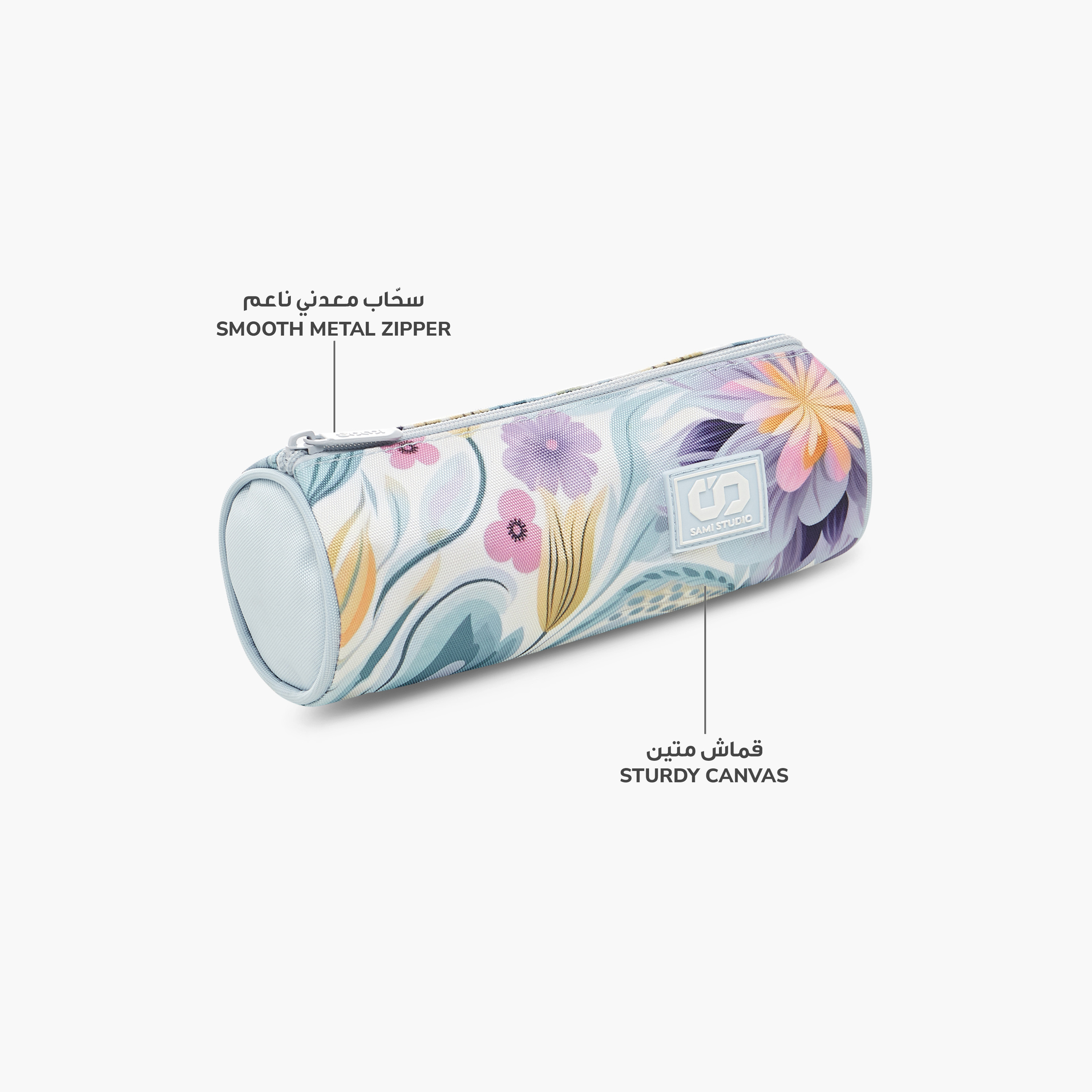 SAMI STUDIO Floral Print Pencil Pouch with Zip Closure-school-stationery-pencilcases-image-6