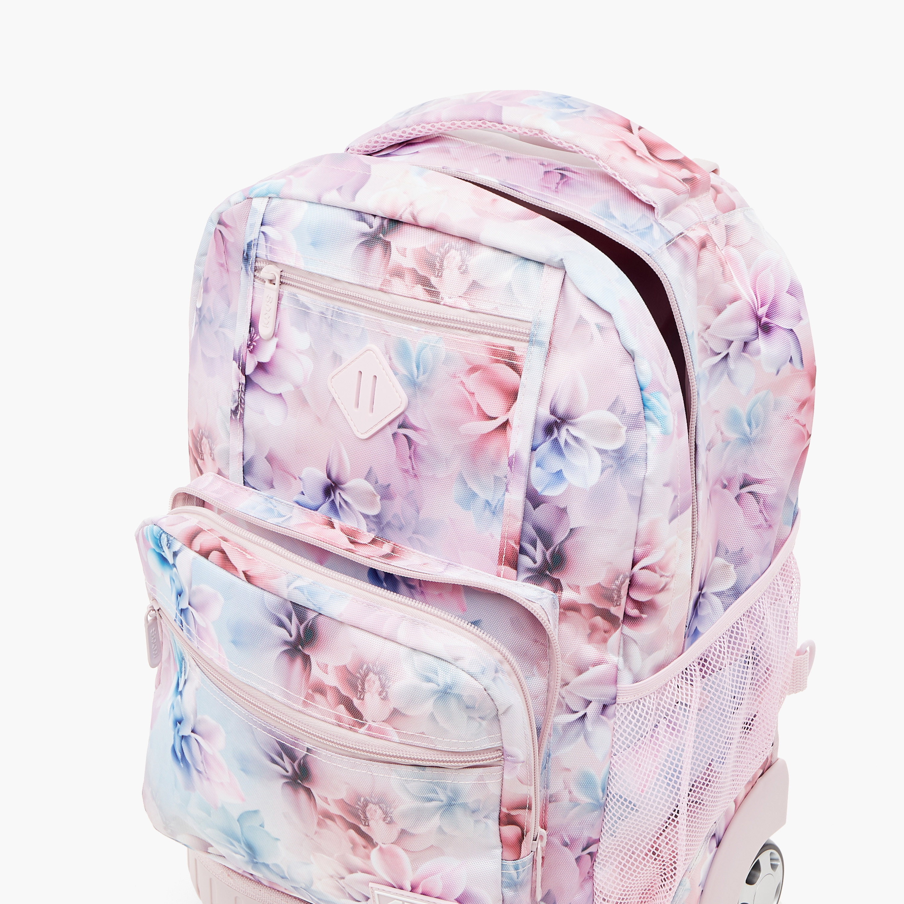 SAMI STUDIO Floral Print Softcase Trolley Bag with Retractable Handle-school-bagsandbackpacks-trolleybags-image-12