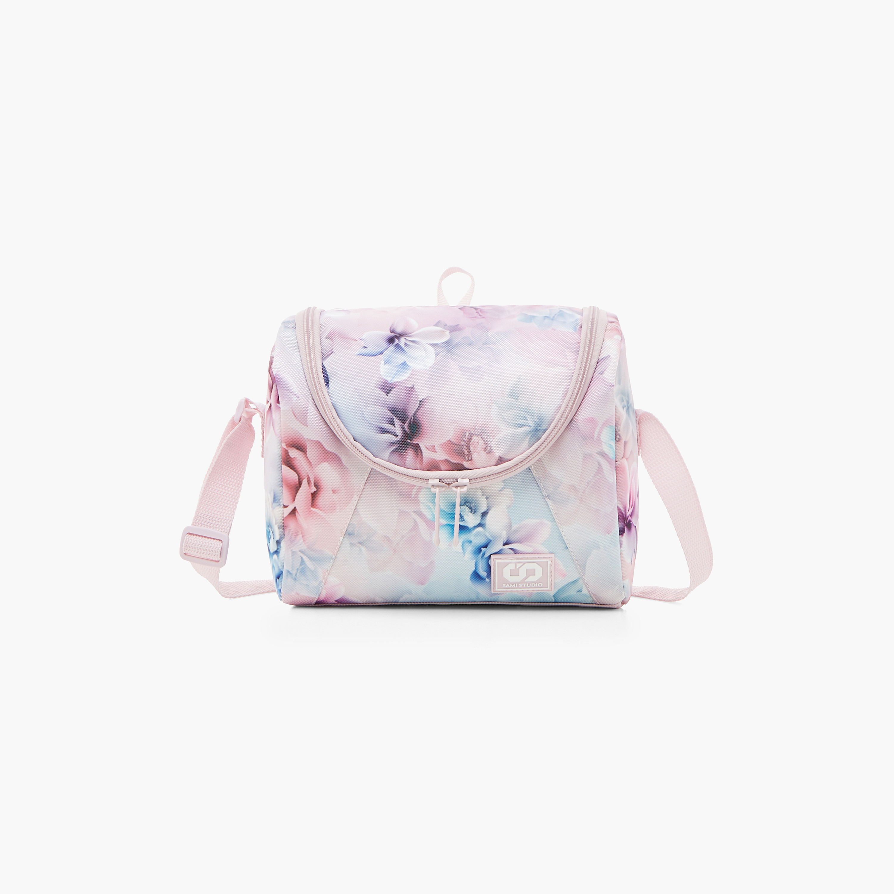 شنطة غداء بحزام قابل للتعديل وسحاب إغلاق وطبعات أزهار من سامي ستوديو-school-lunchessentials-lunchbags-image-1