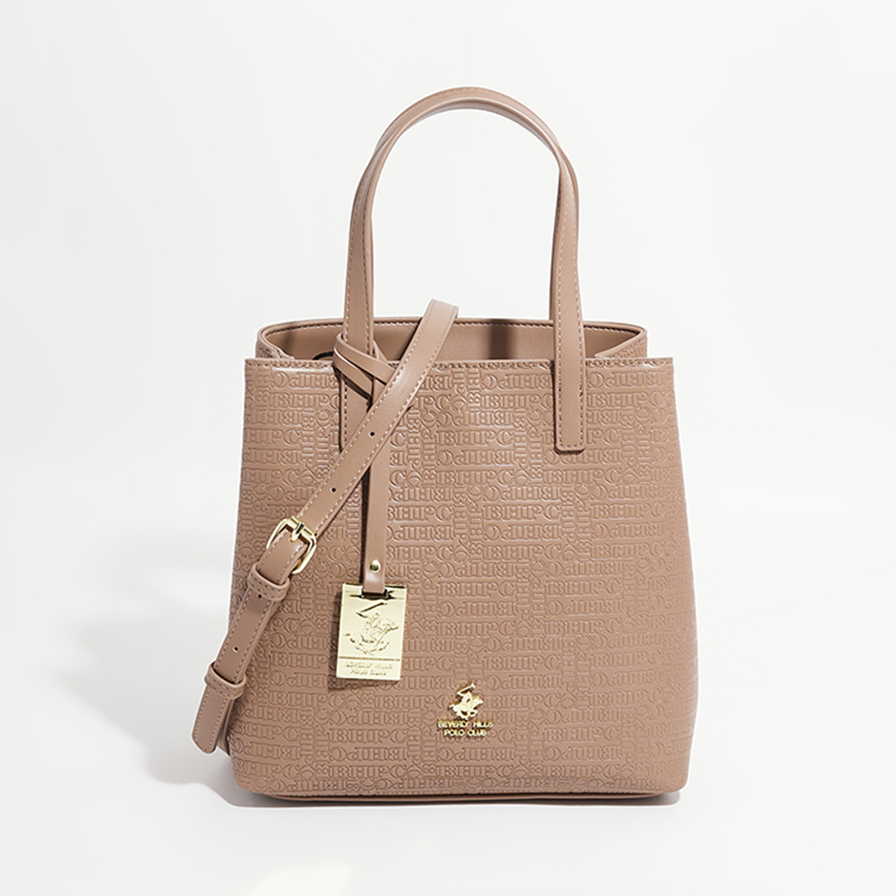Beverly Hills Polo Club Textured Shoulder Bag with Magnetic Closure-women-bagsandwallets-handbags-image-17