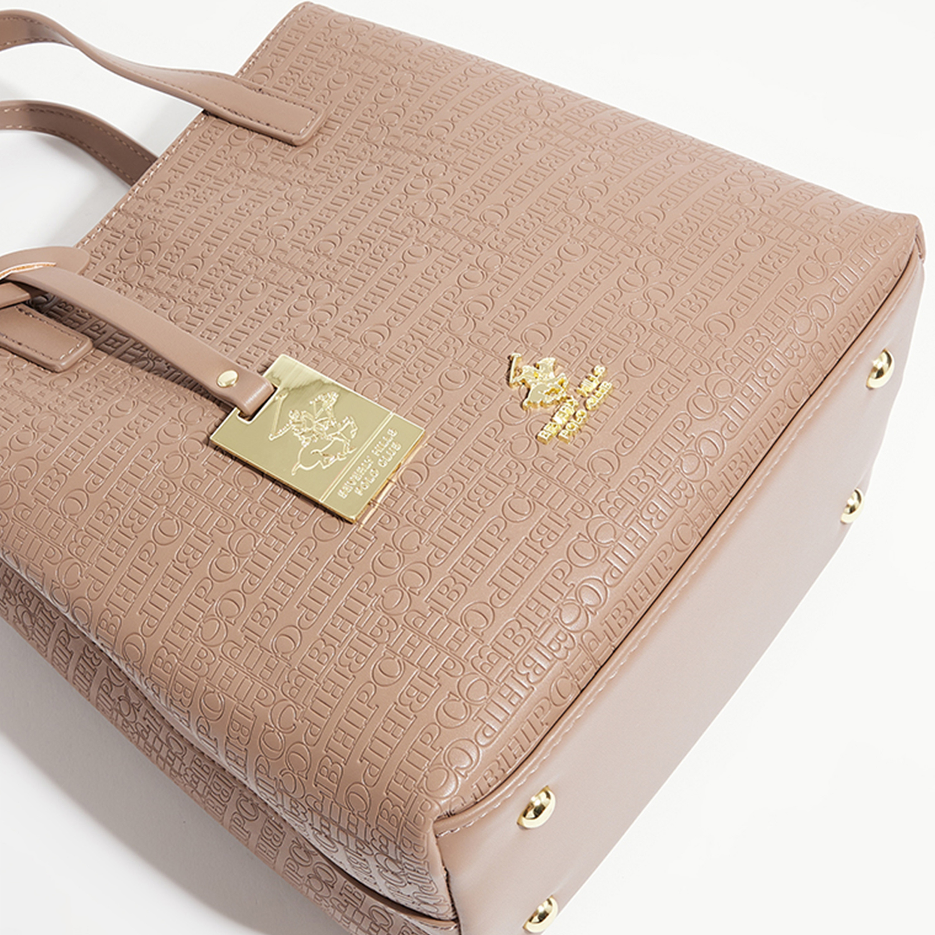 Beverly Hills Polo Club Textured Shoulder Bag with Magnetic Closure-women-bagsandwallets-handbags-image-19