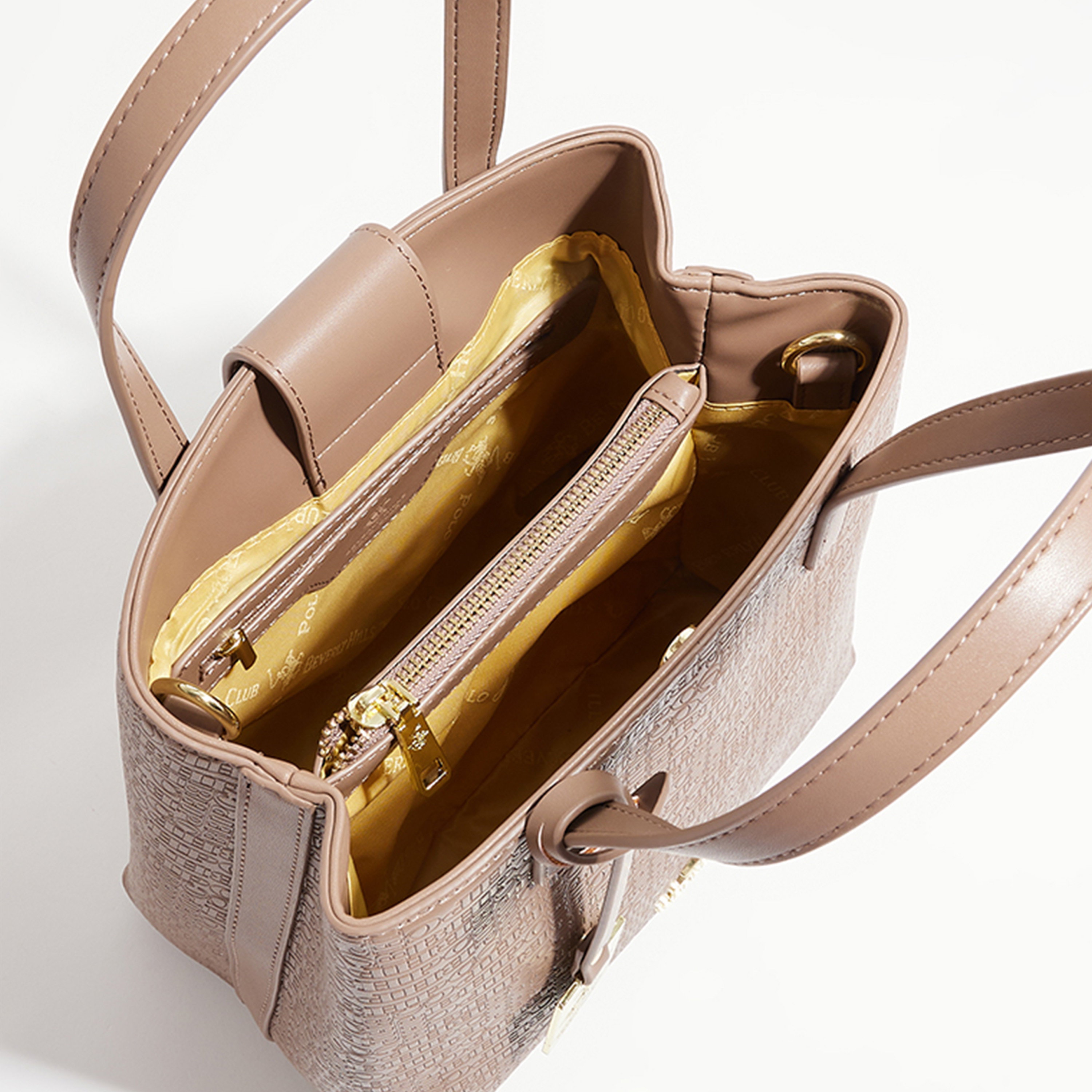 Beverly Hills Polo Club Textured Shoulder Bag with Magnetic Closure-women-bagsandwallets-handbags-image-20